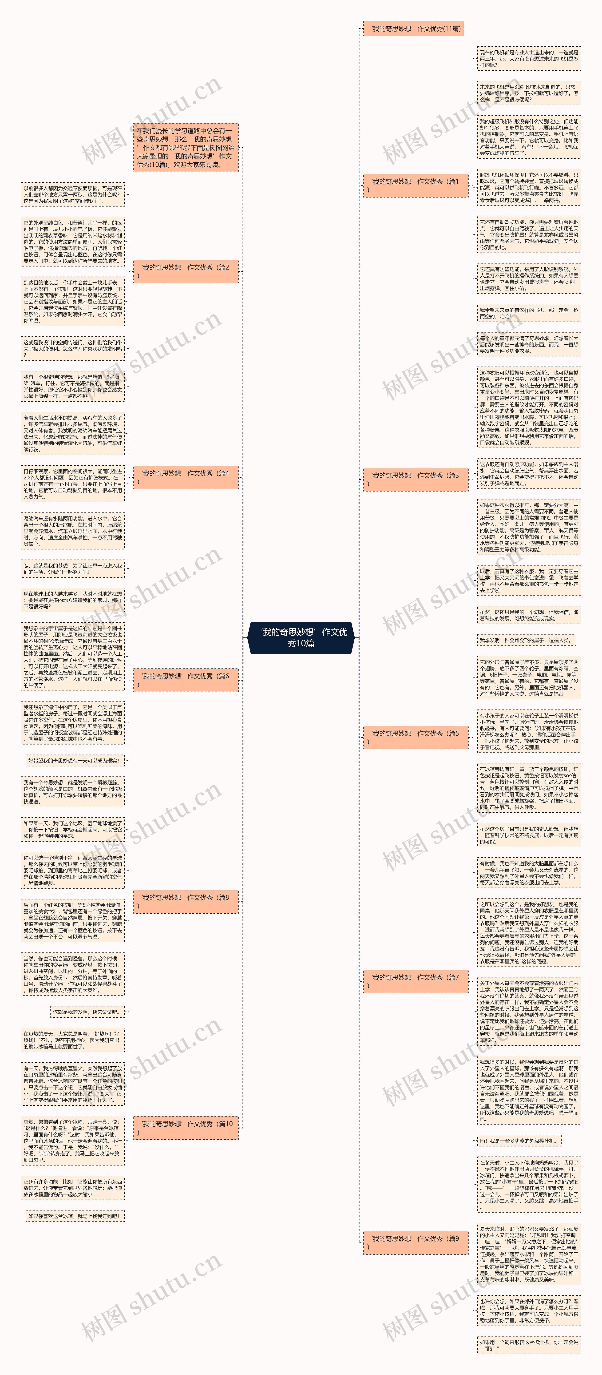 ‘我的奇思妙想’作文优秀10篇思维导图