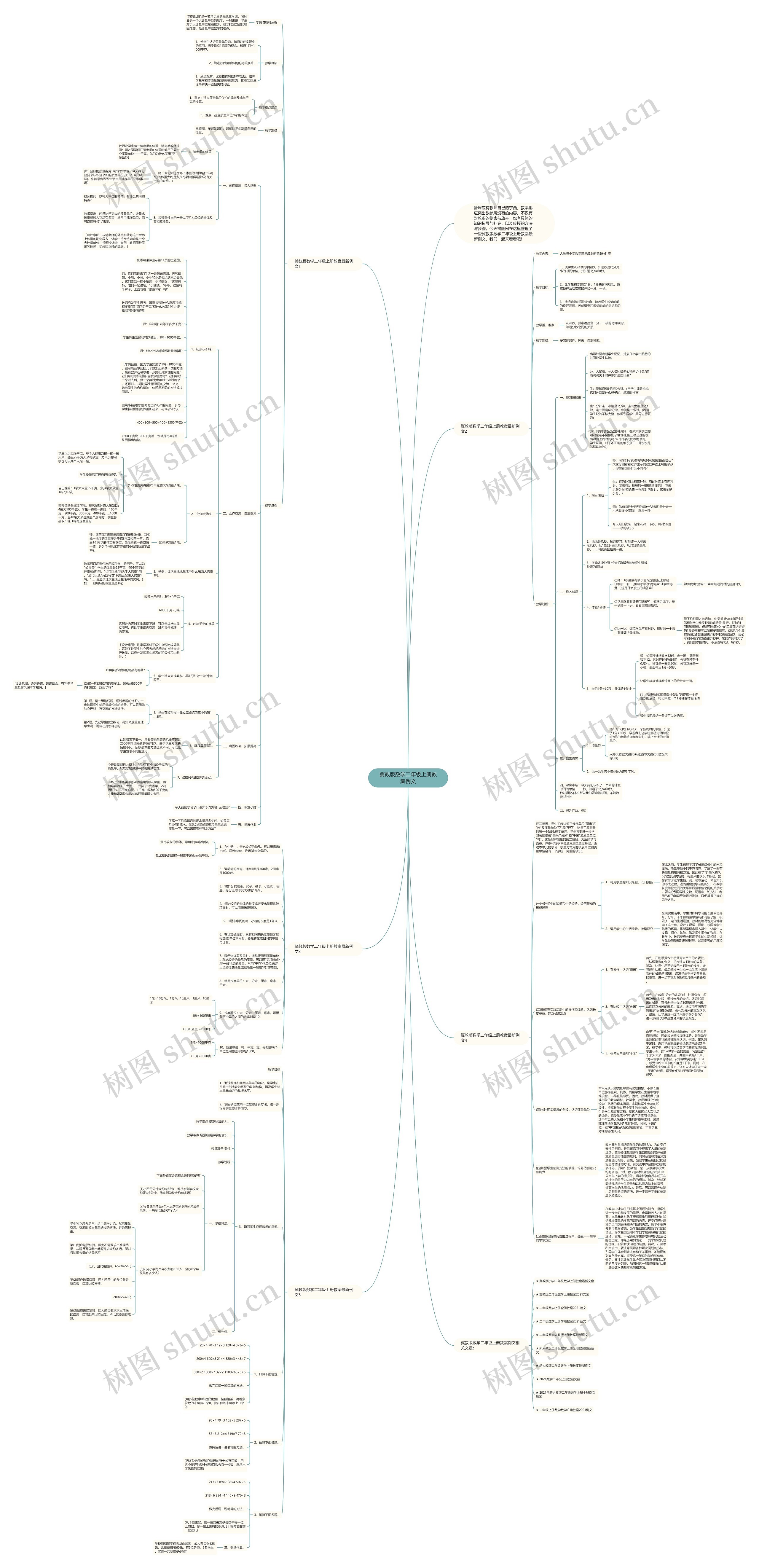 冀教版数学二年级上册教案例文 冀教版数学二年级上册教案例文