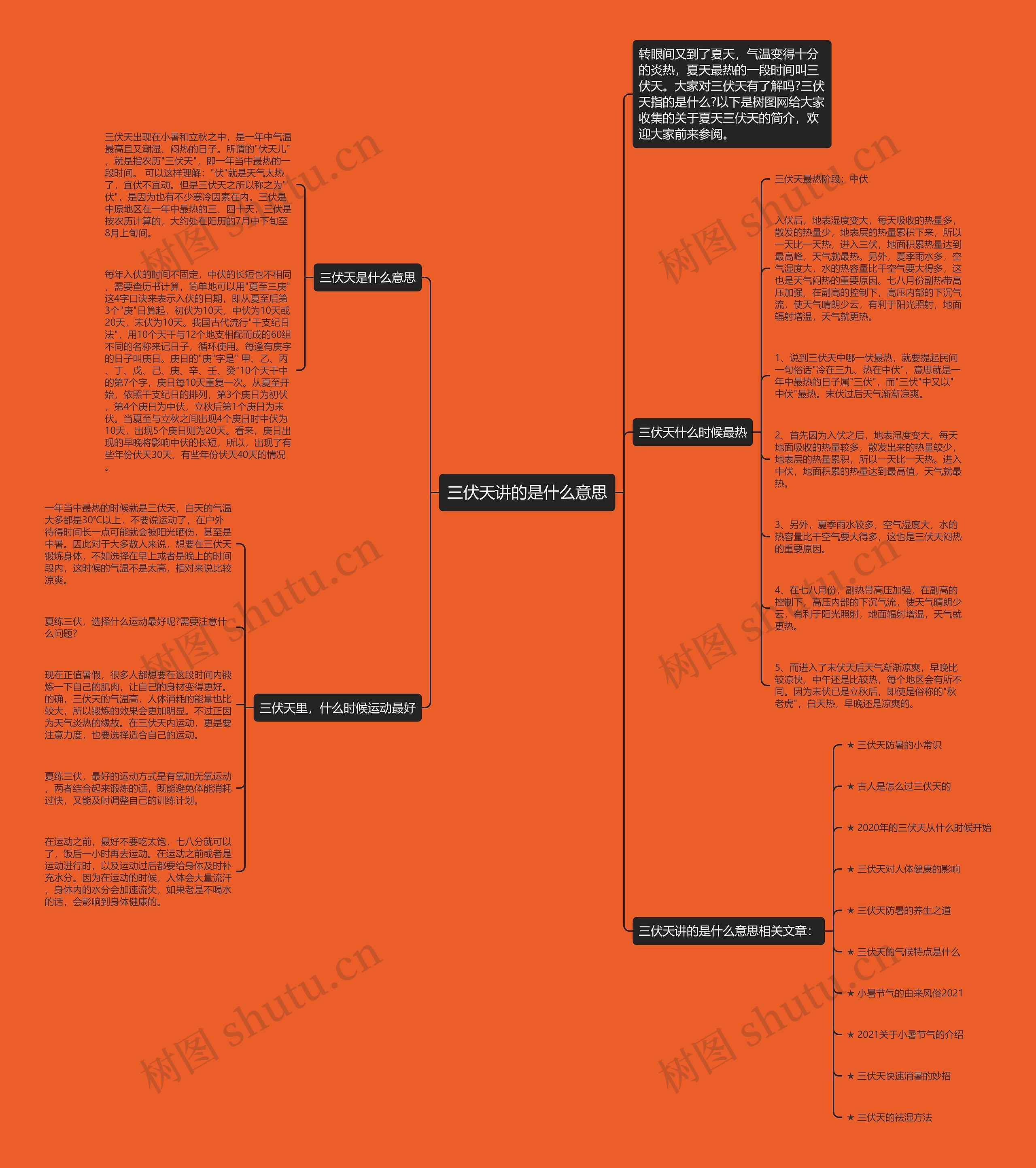 三伏天讲的是什么意思思维导图