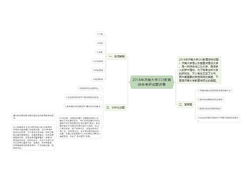 2018年济南大学333教育综合考研试题详看