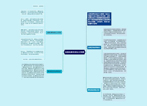 法国和摩洛哥比分预测