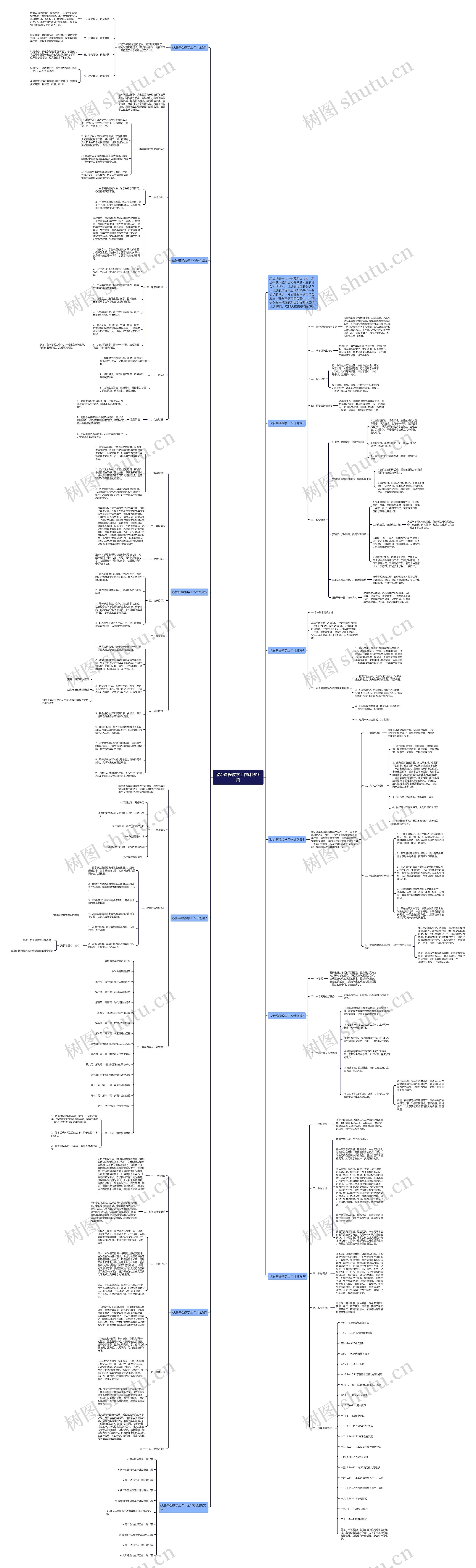 政治课程教学工作计划10篇