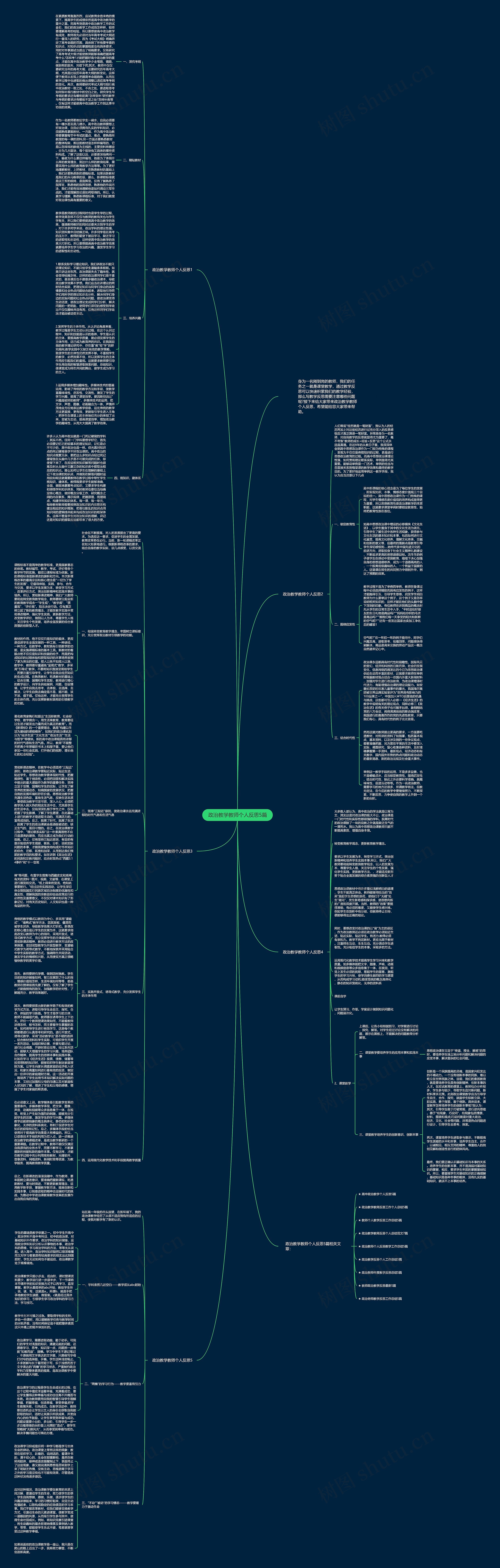 政治教学教师个人反思5篇思维导图