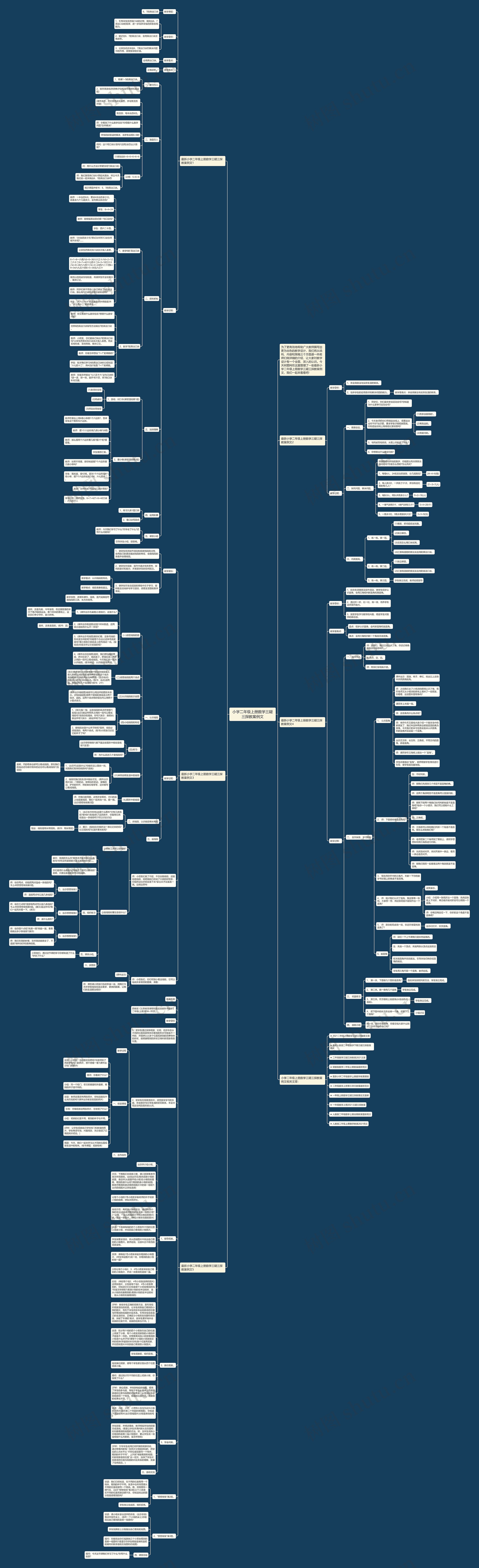 小学二年级上册数学三疑三探教案例文思维导图