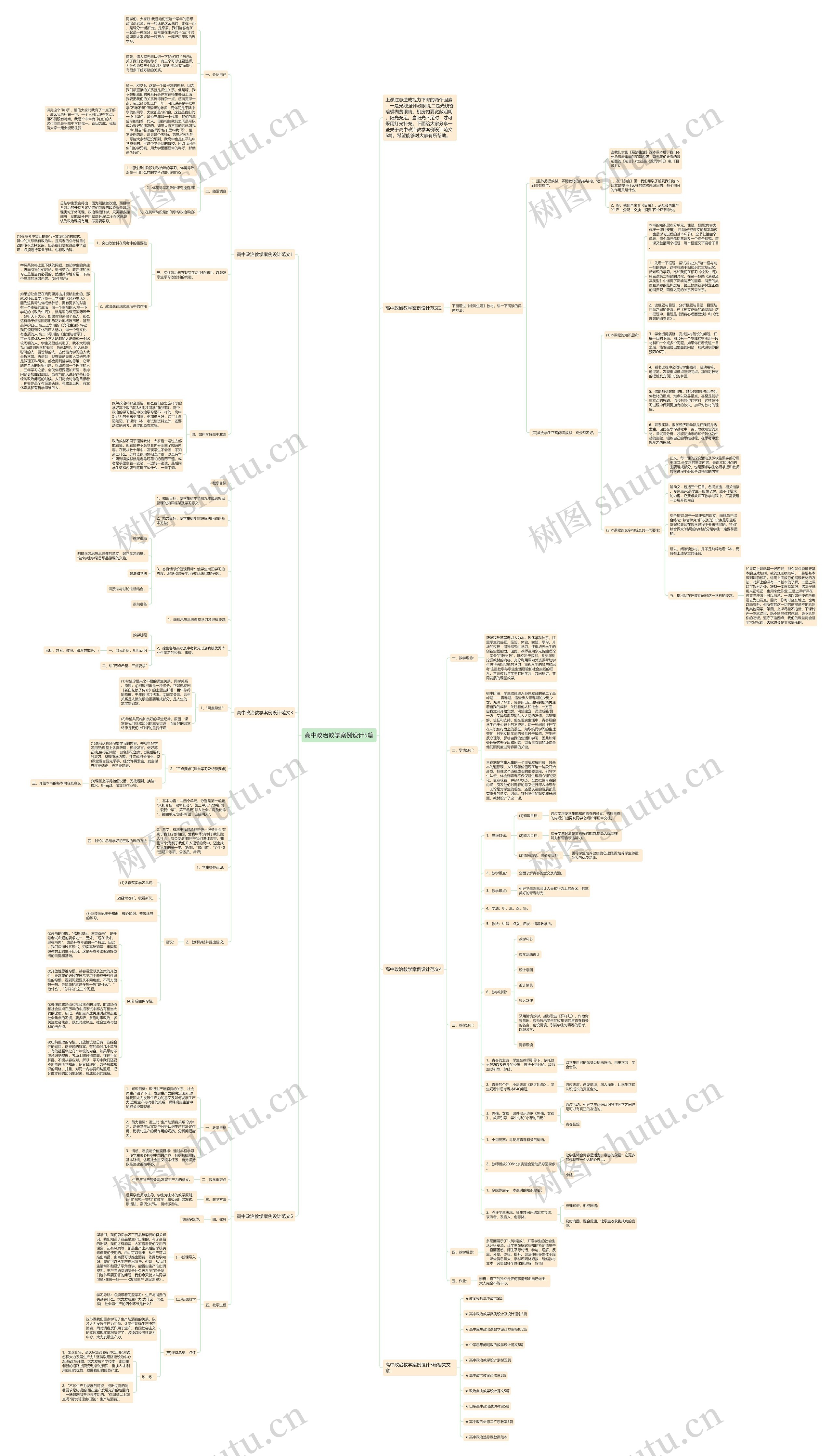 高中政治教学案例设计5篇思维导图