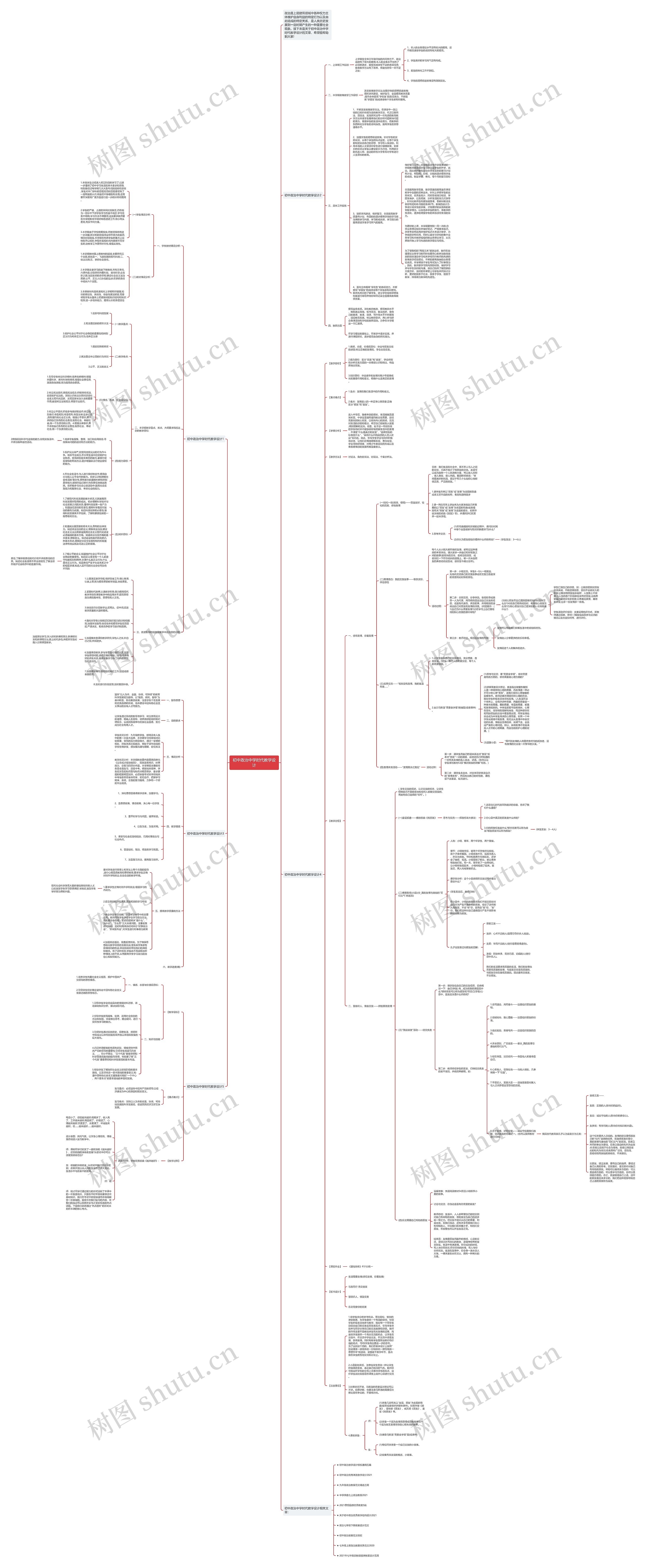 初中政治中学时代教学设计思维导图