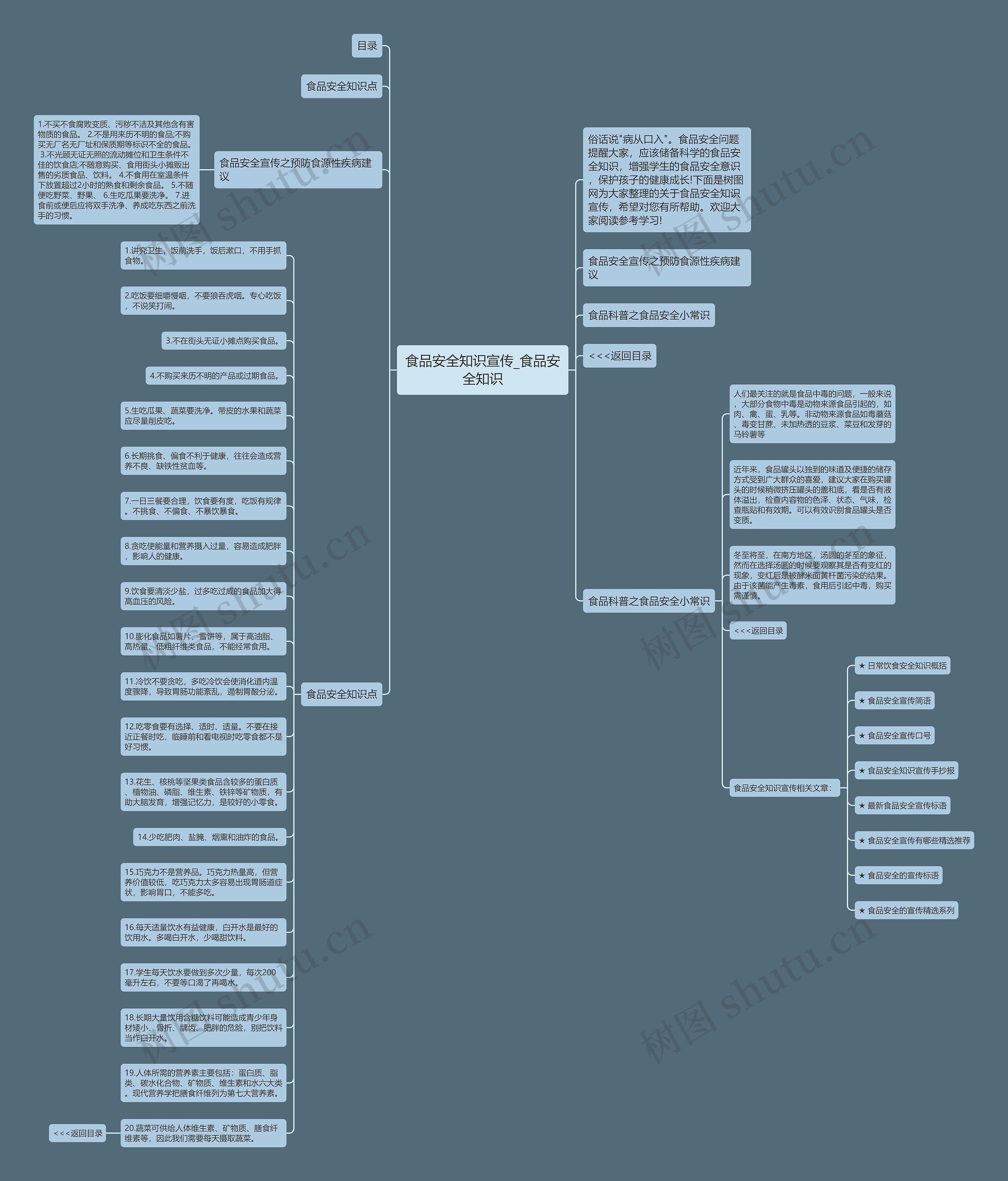食品安全知识宣传_食品安全知识思维导图