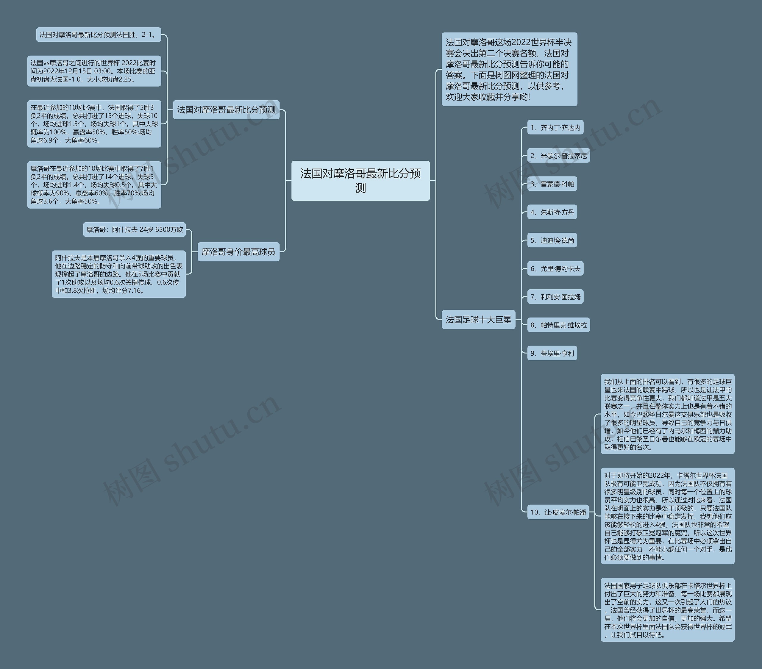 法国对摩洛哥最新比分预测思维导图