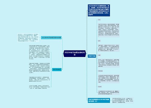 2022中秋节放假安排时间表