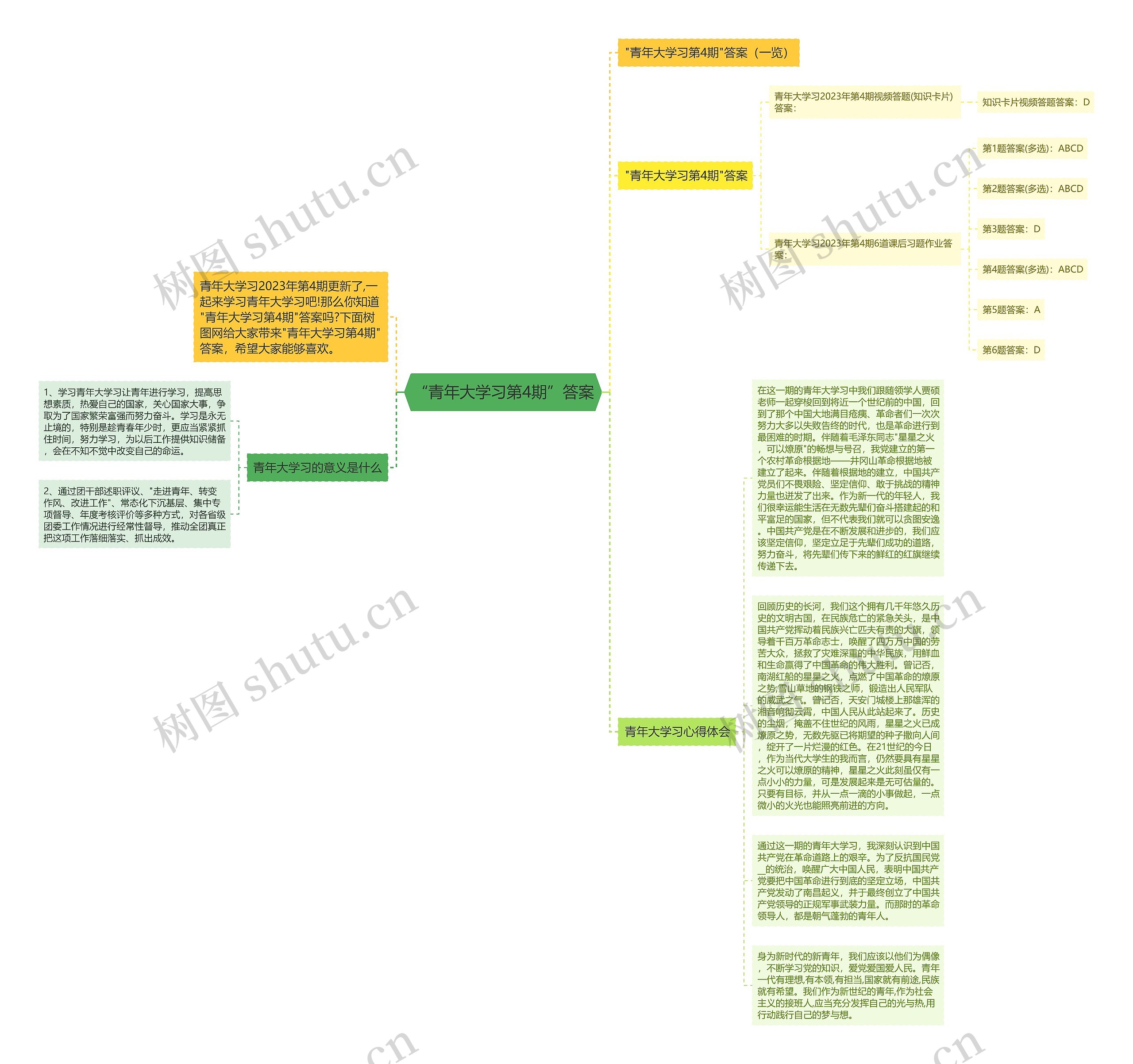 “青年大学习第4期”答案思维导图