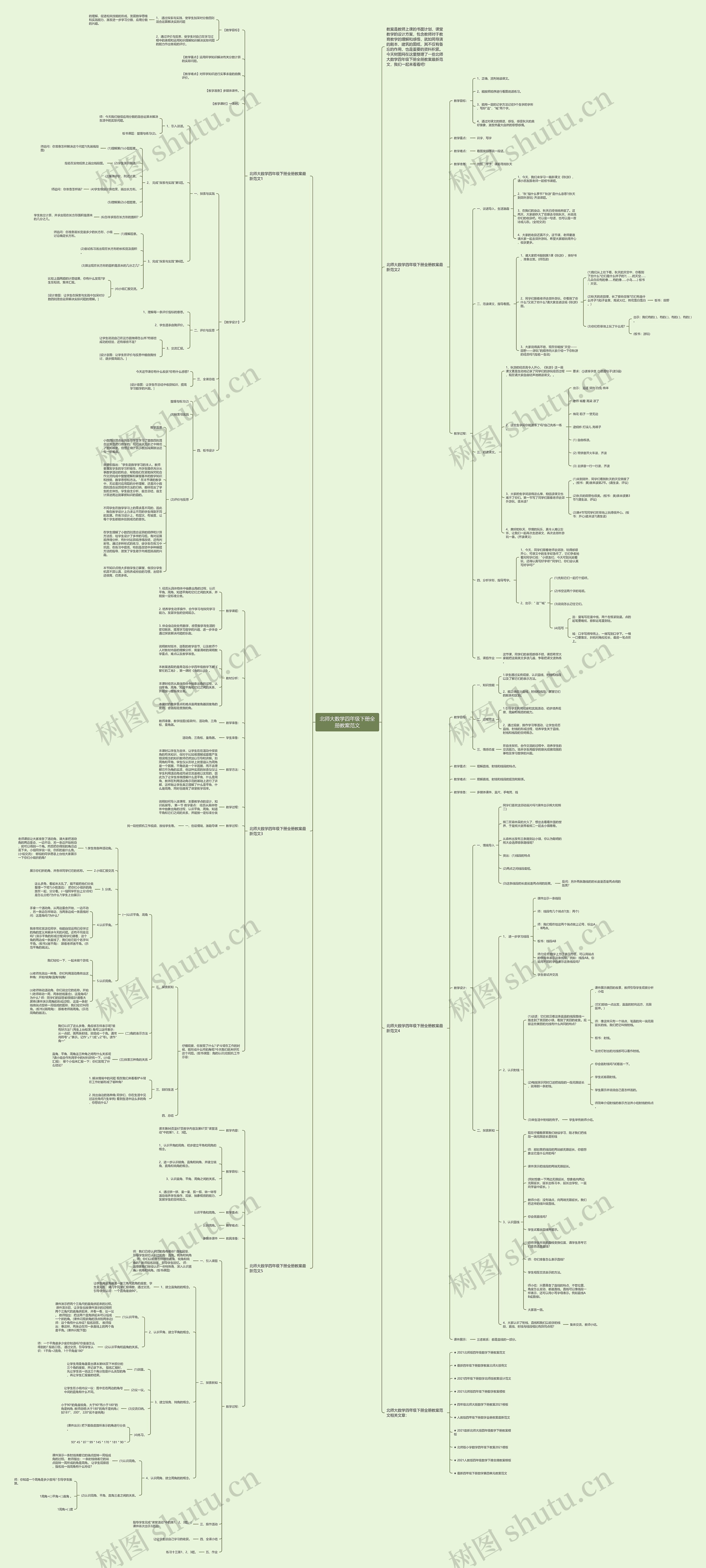 北师大数学四年级下册全册教案范文