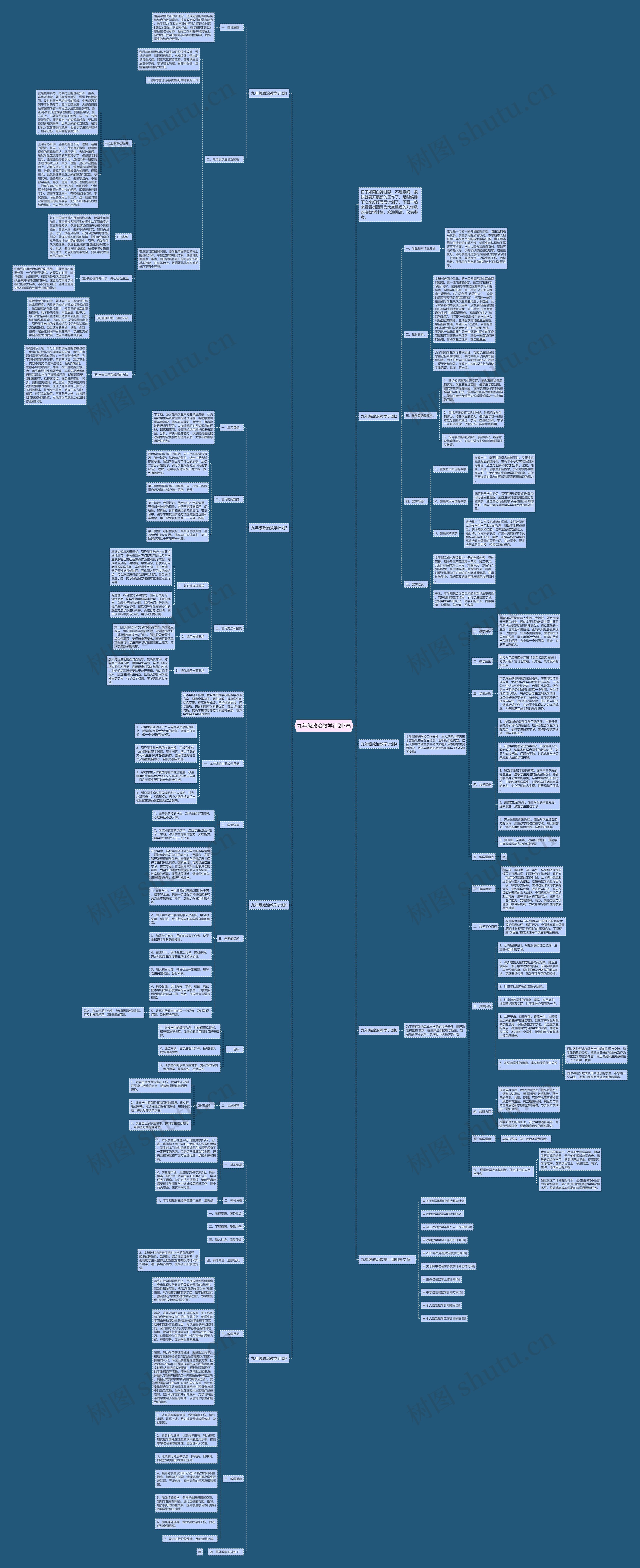九年级政治教学计划7篇思维导图