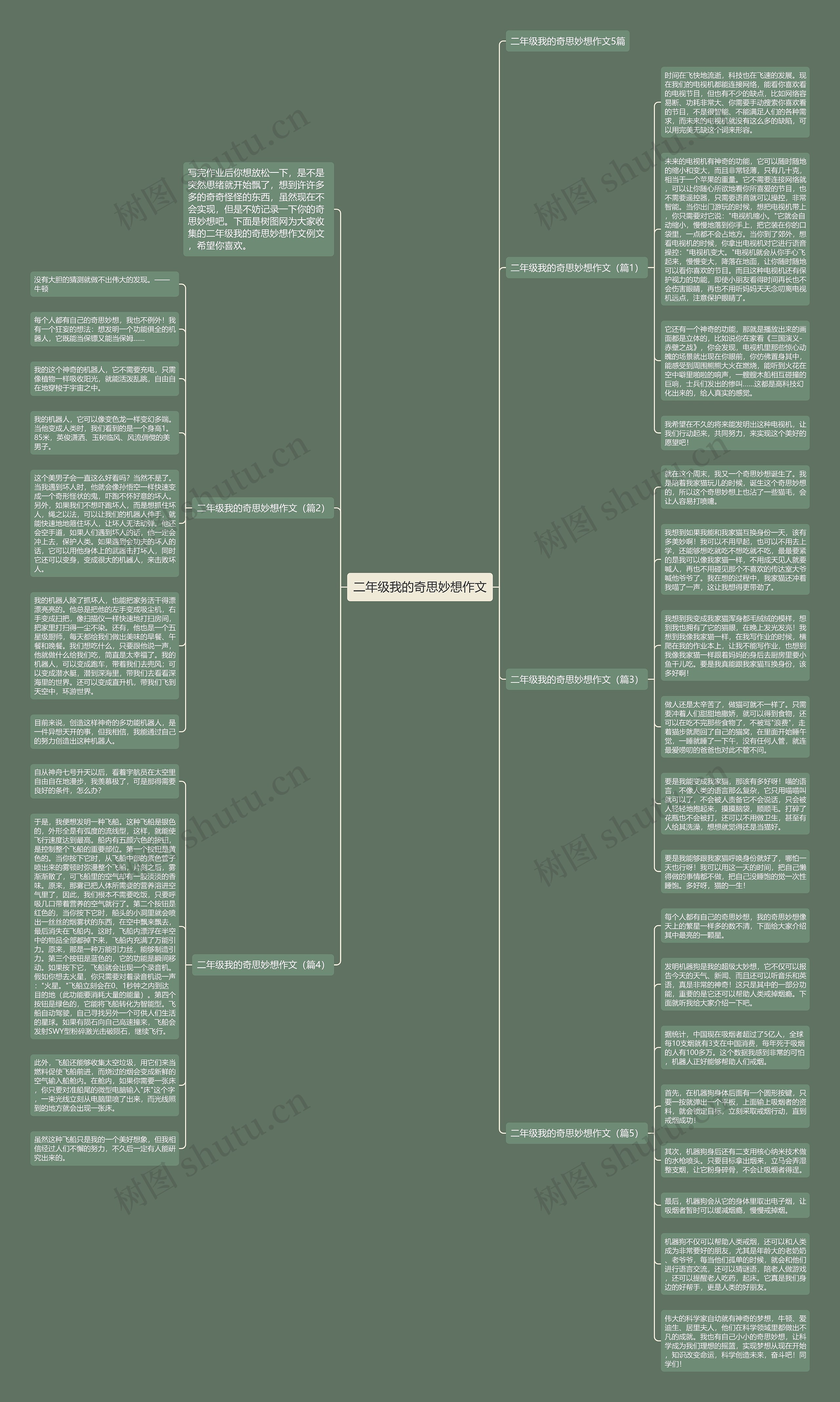 二年级我的奇思妙想作文思维导图