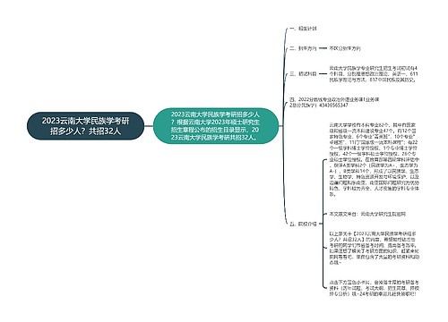 2023云南大学民族学考研招多少人？共招32人