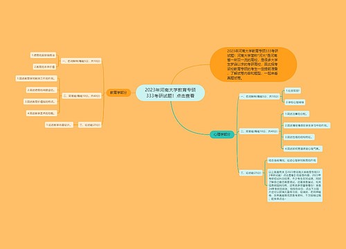 2023年河南大学教育专硕333考研试题！点击查看