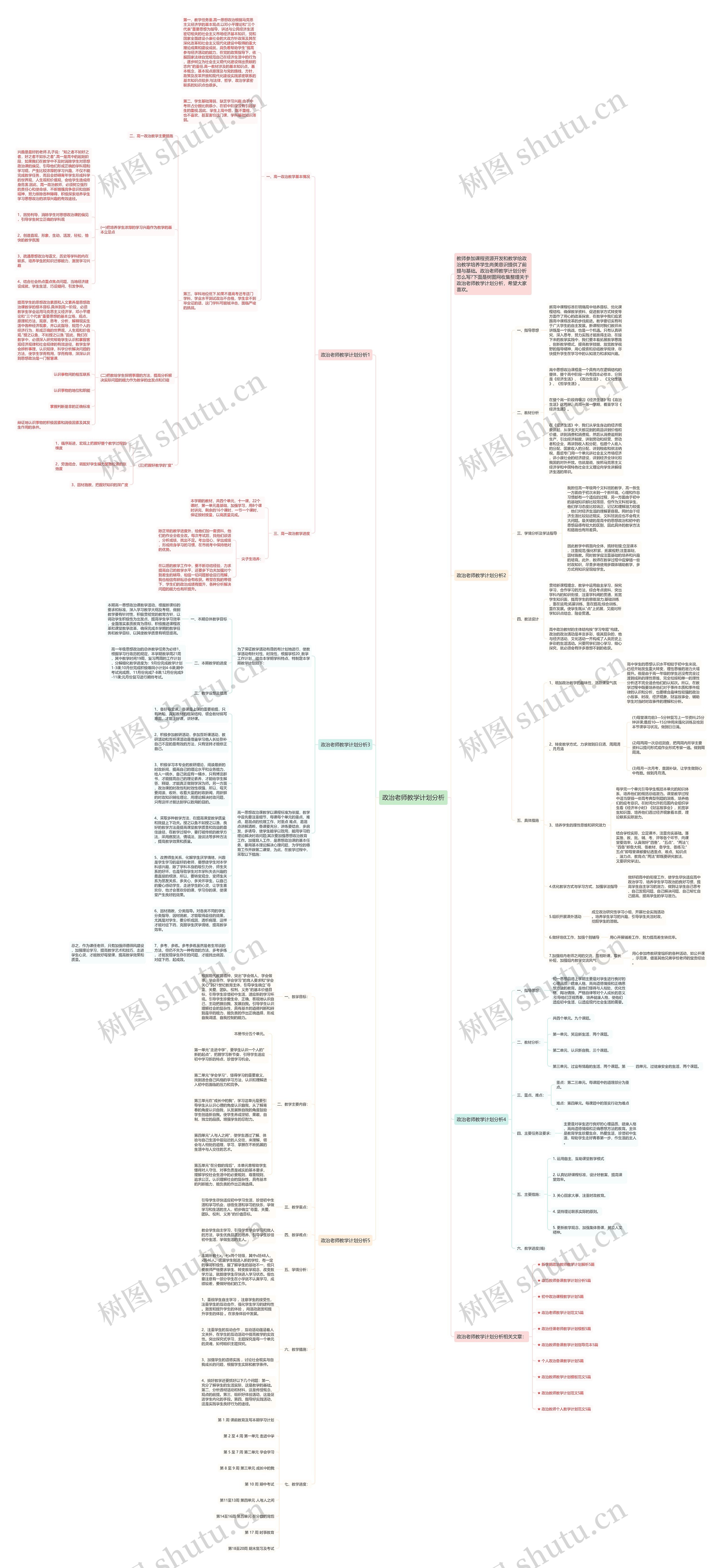 政治老师教学计划分析