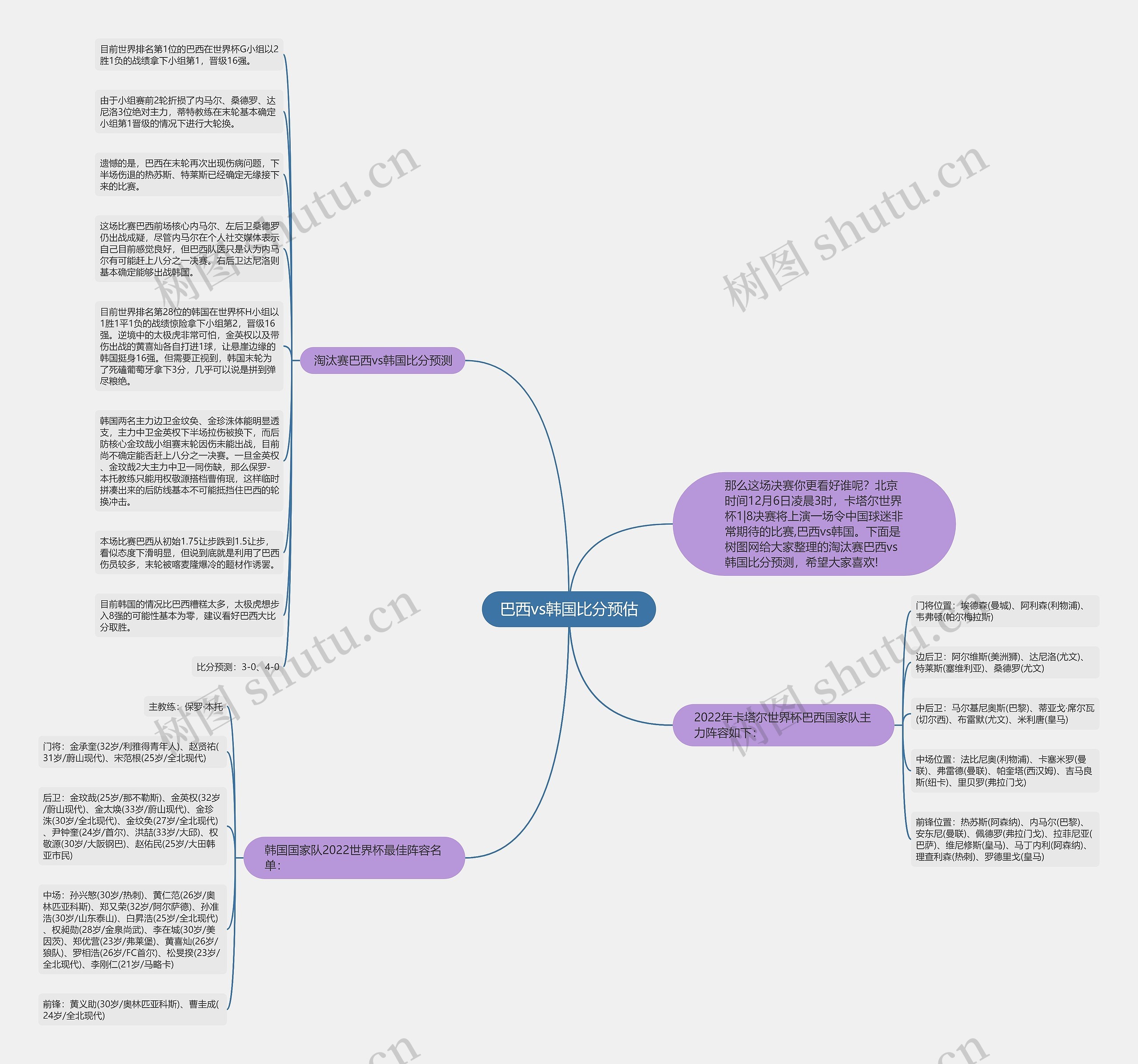 巴西vs韩国比分预估思维导图