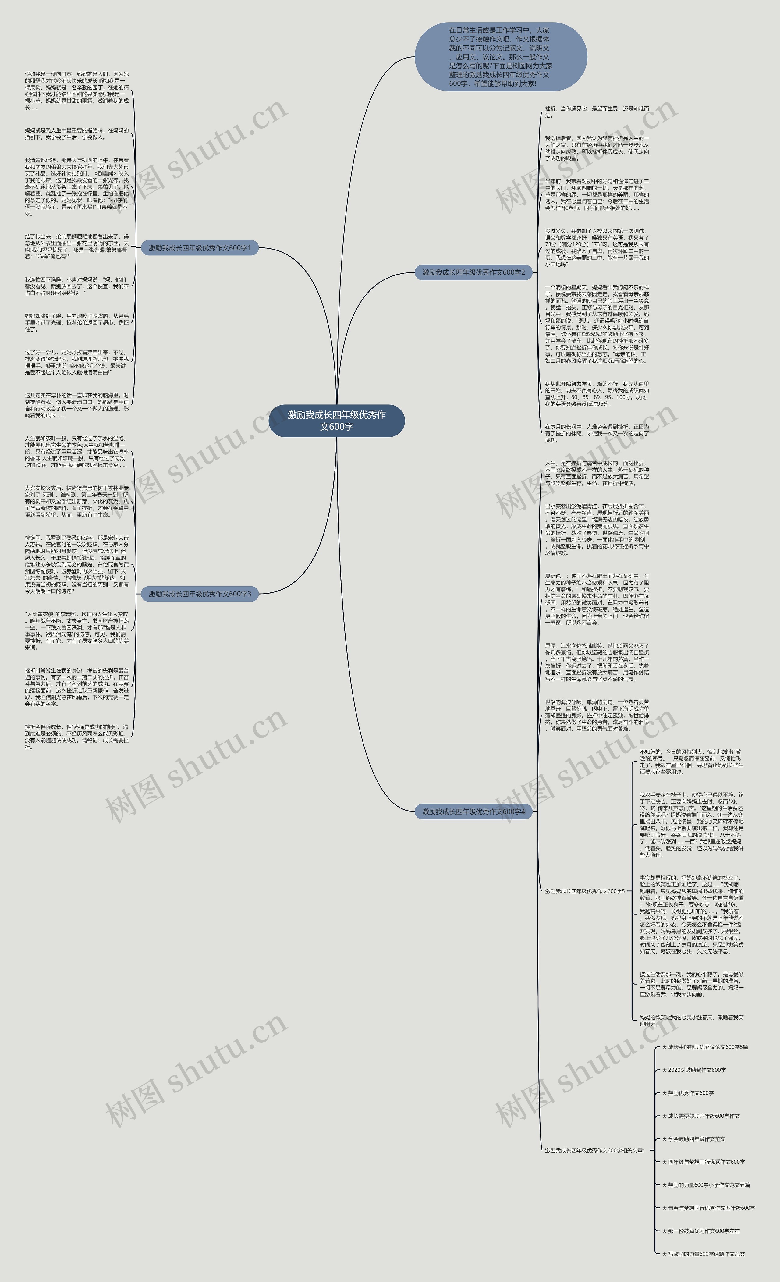 激励我成长四年级优秀作文600字思维导图