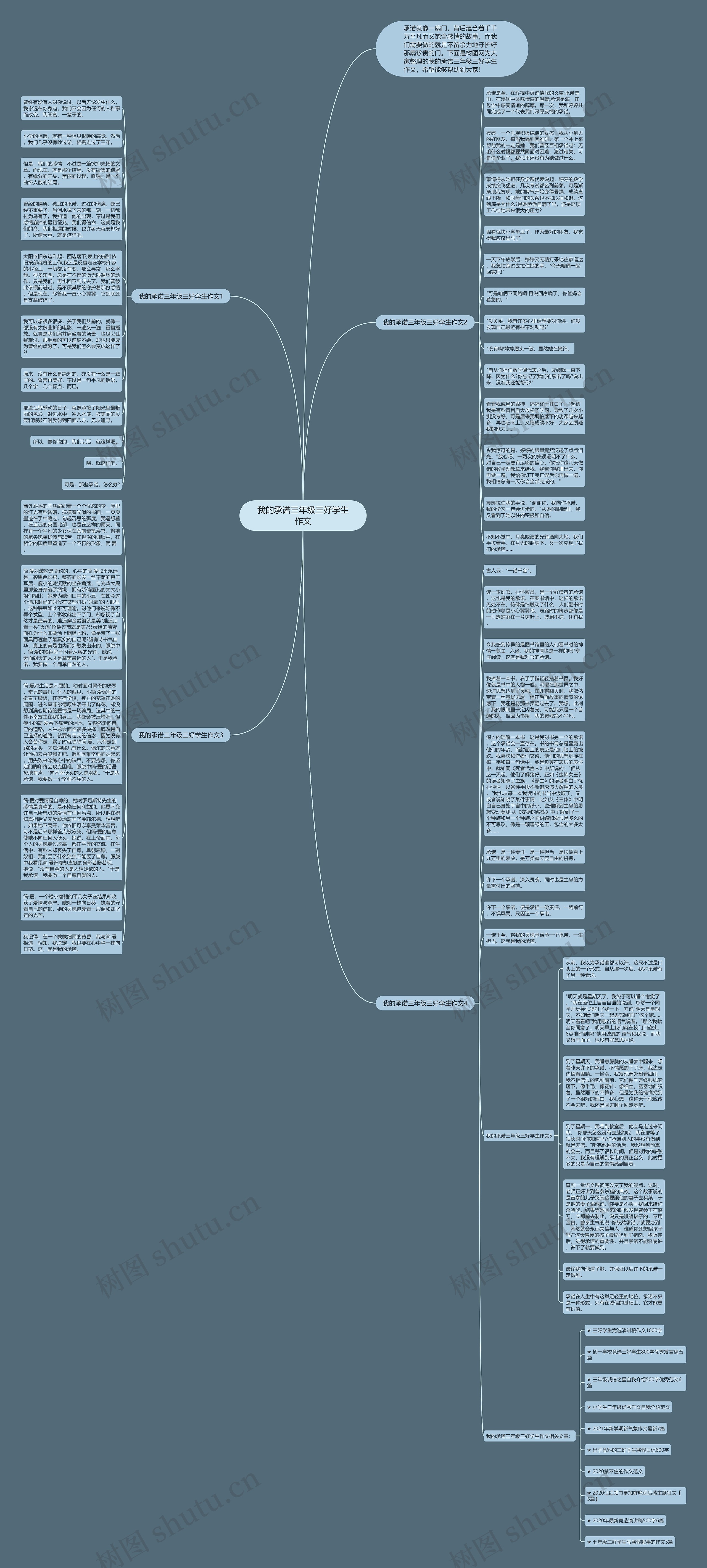 我的承诺三年级三好学生作文思维导图