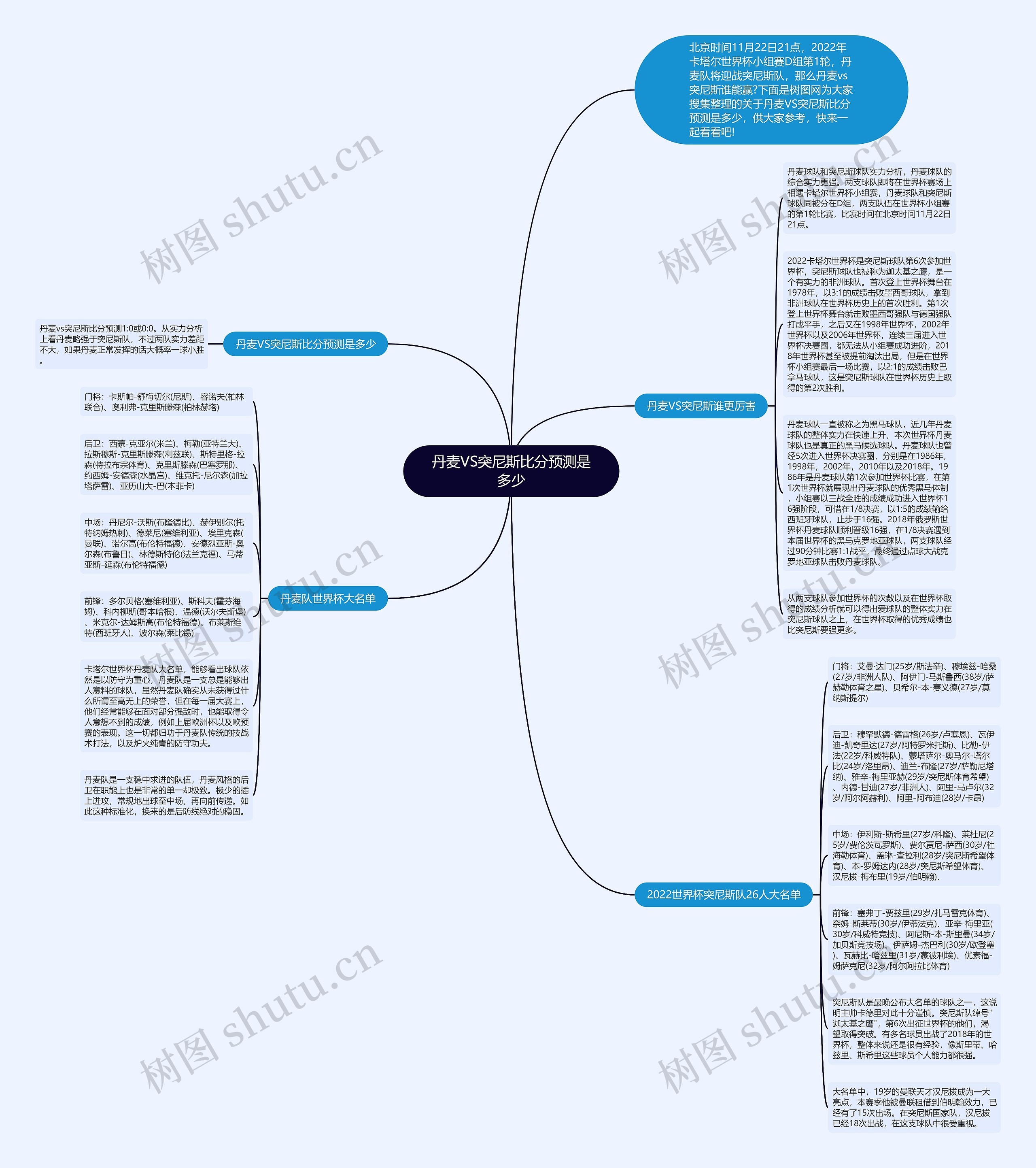 丹麦VS突尼斯比分预测是多少思维导图