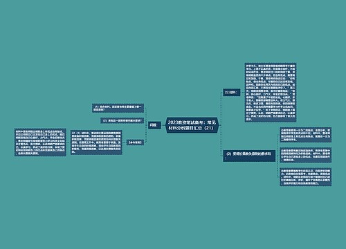 2023教资笔试备考：常见材料分析题目汇总（21）