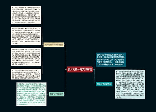 澳大利亚vs丹麦谁厉害