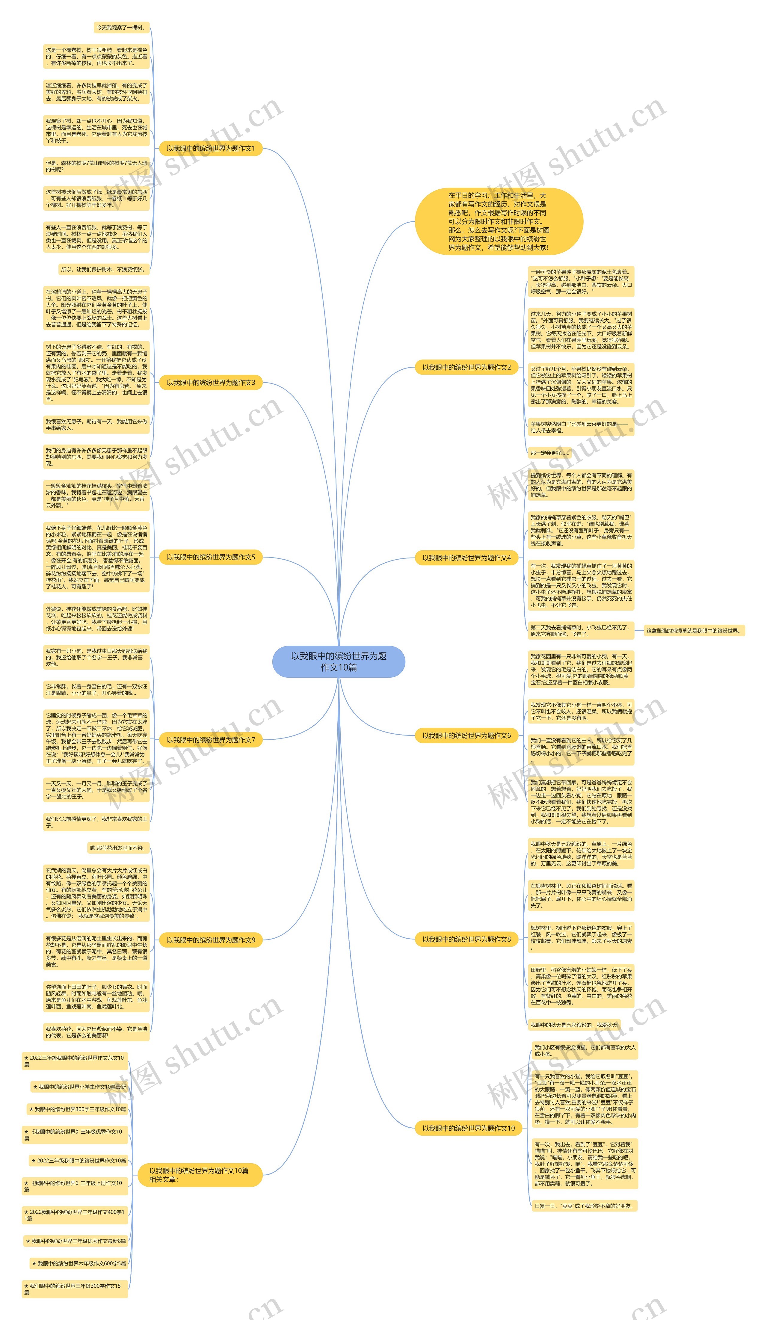 以我眼中的缤纷世界为题作文10篇思维导图