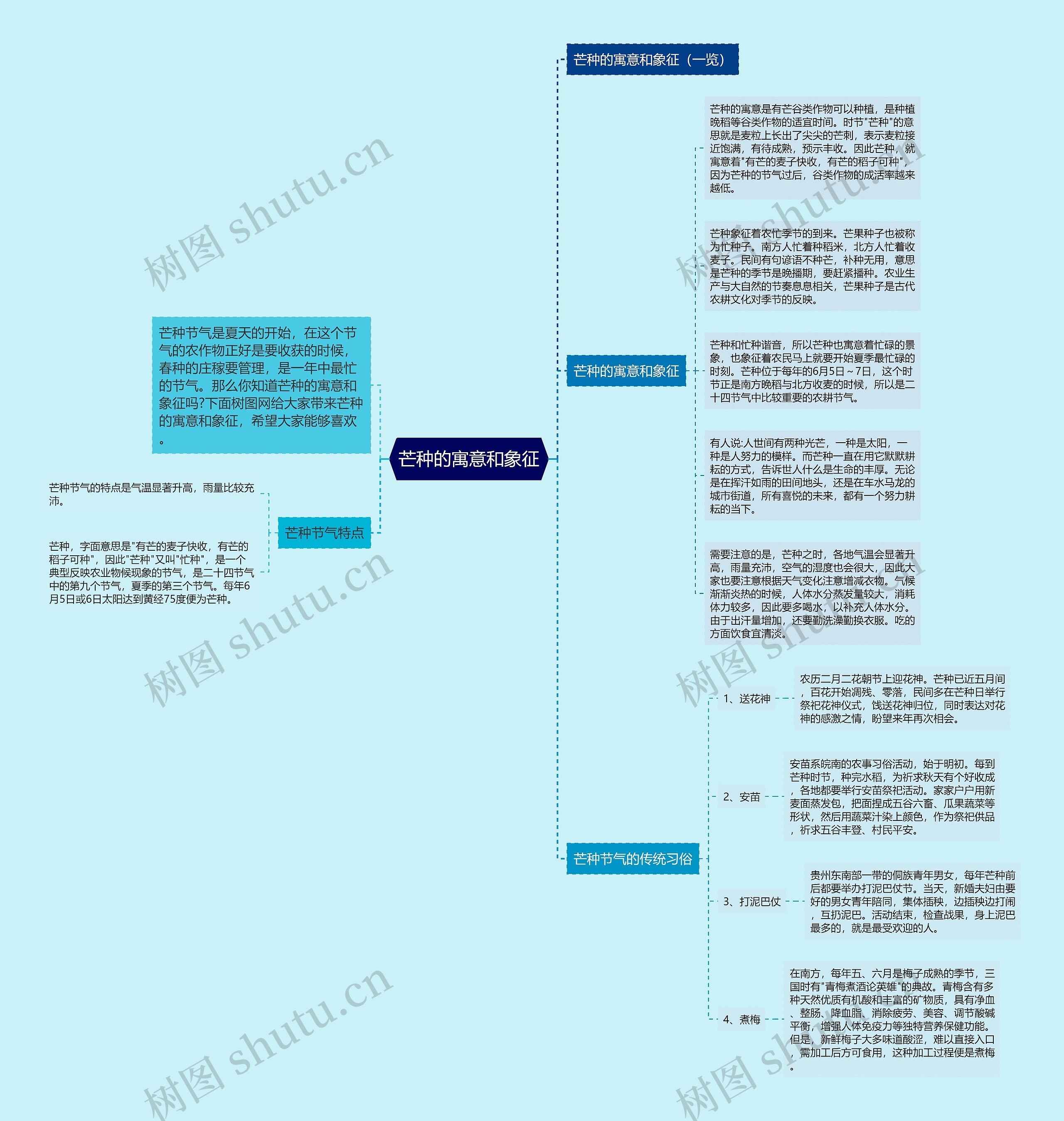 芒种的寓意和象征思维导图