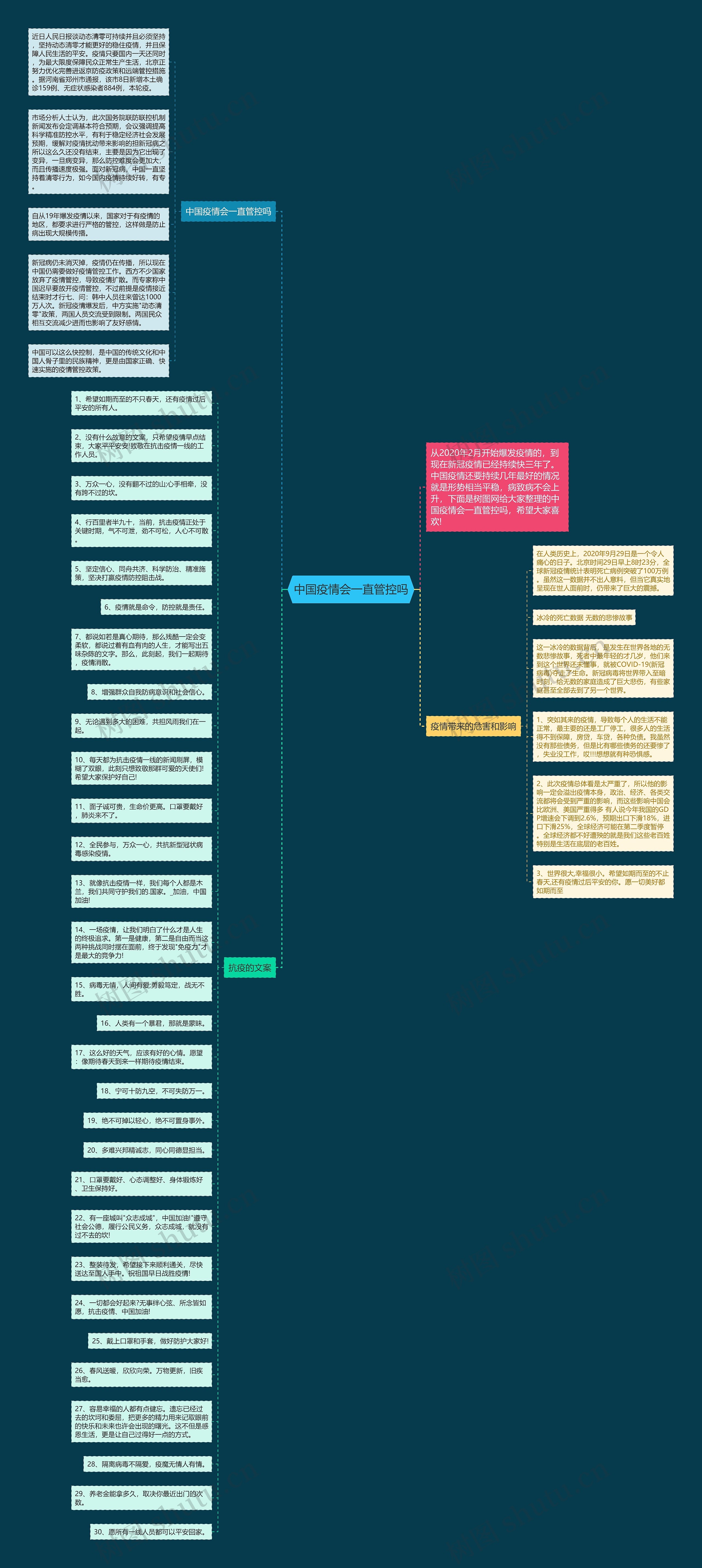 中国疫情会一直管控吗思维导图