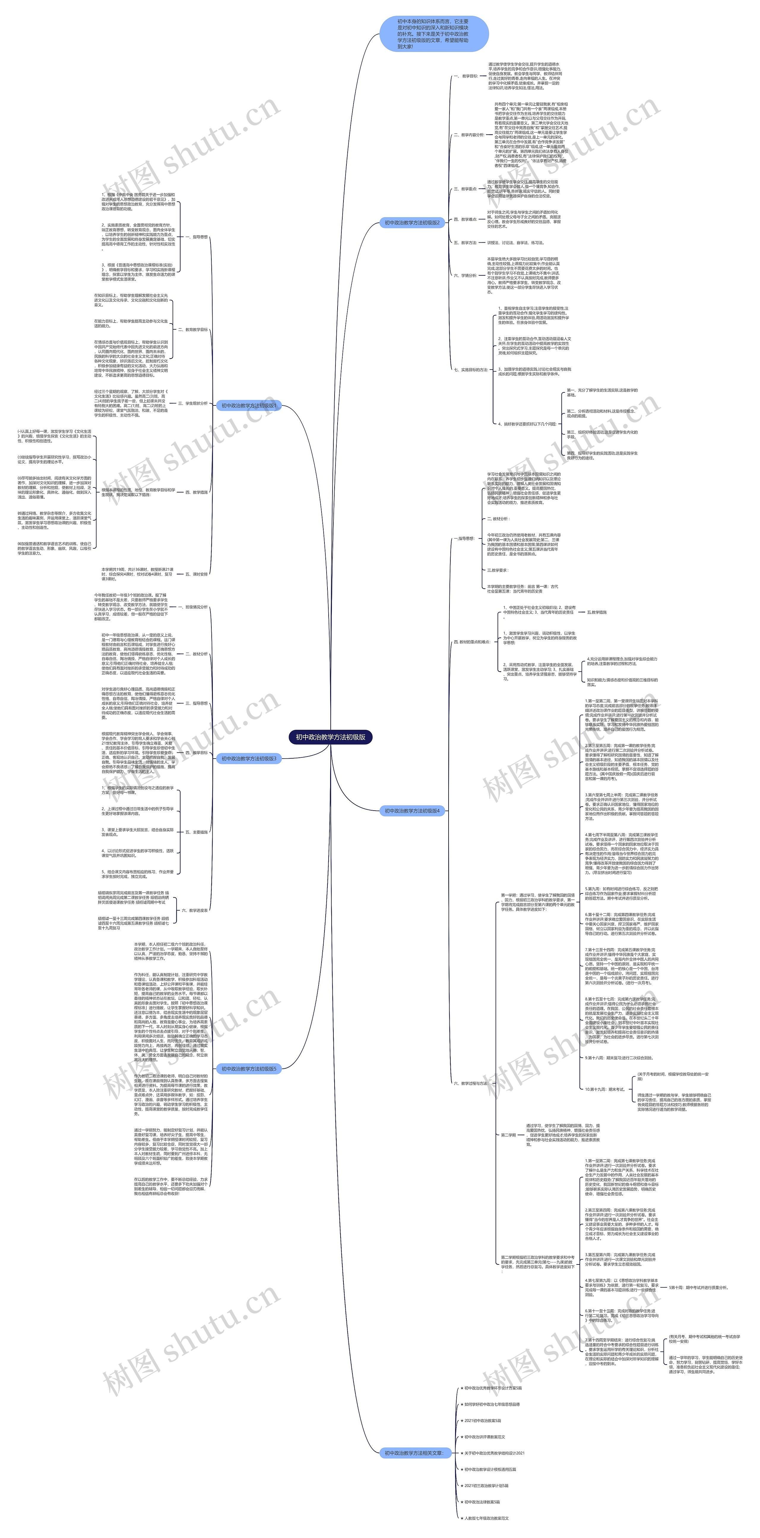 初中政治教学方法初级版思维导图