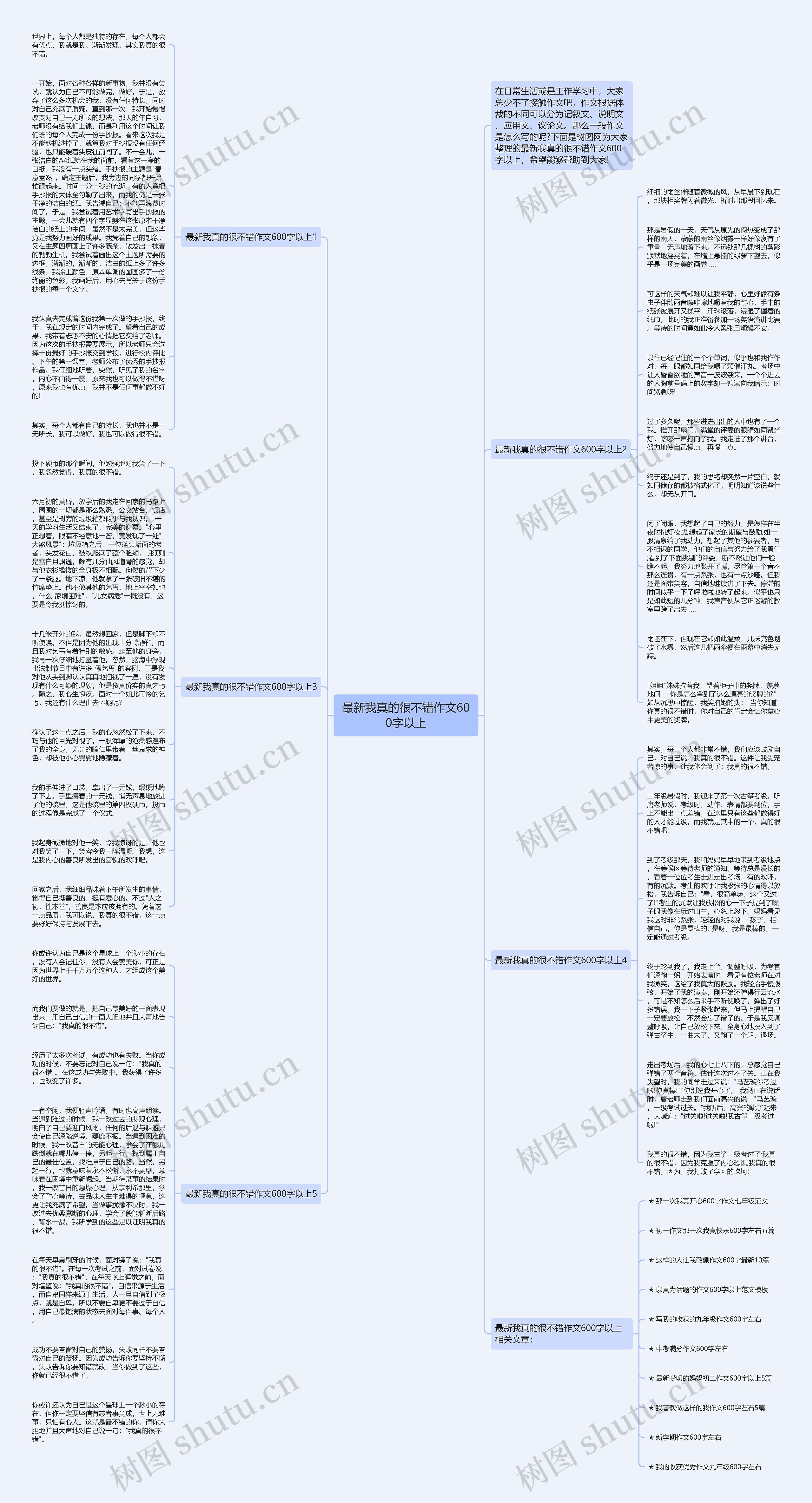 最新我真的很不错作文600字以上思维导图
