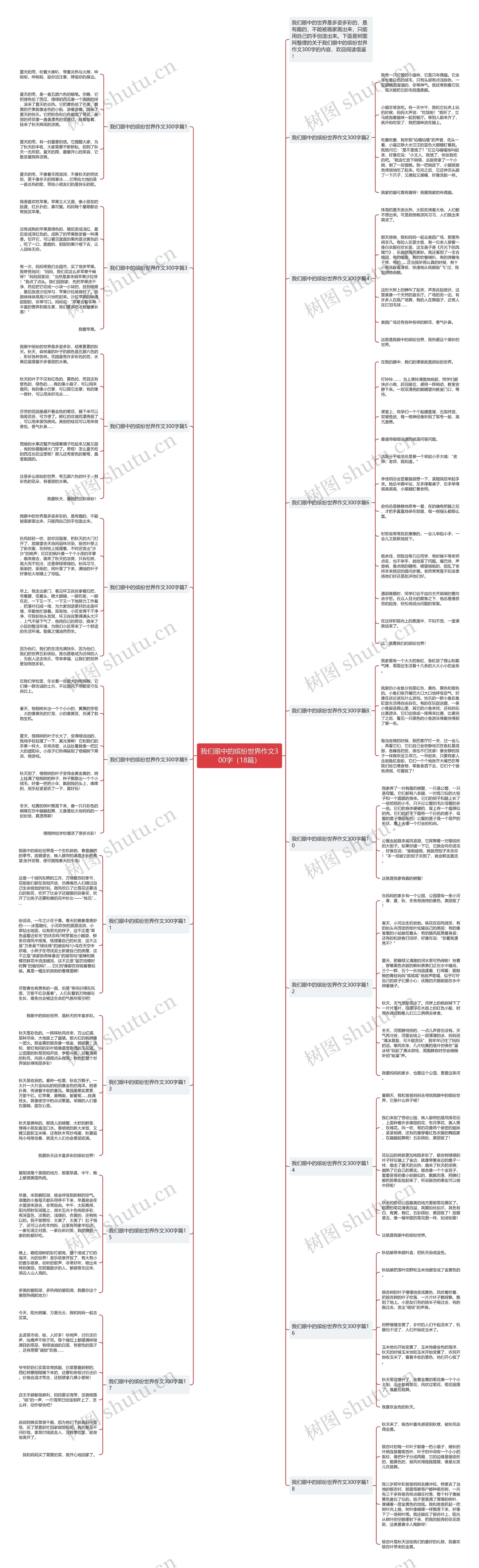 我们眼中的缤纷世界作文300字（18篇）思维导图