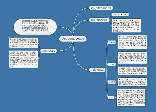 2023小满是几月几号