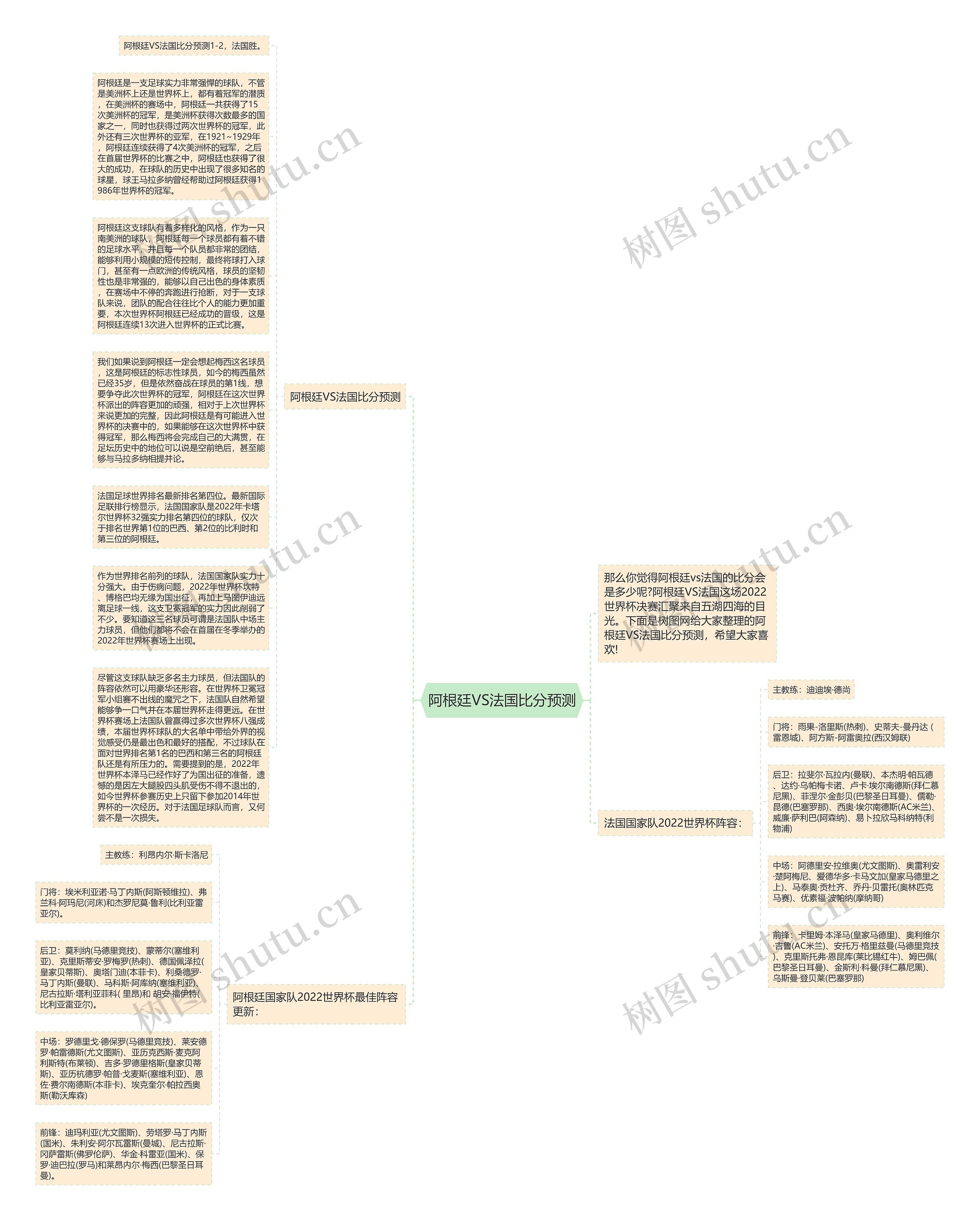 阿根廷VS法国比分预测思维导图