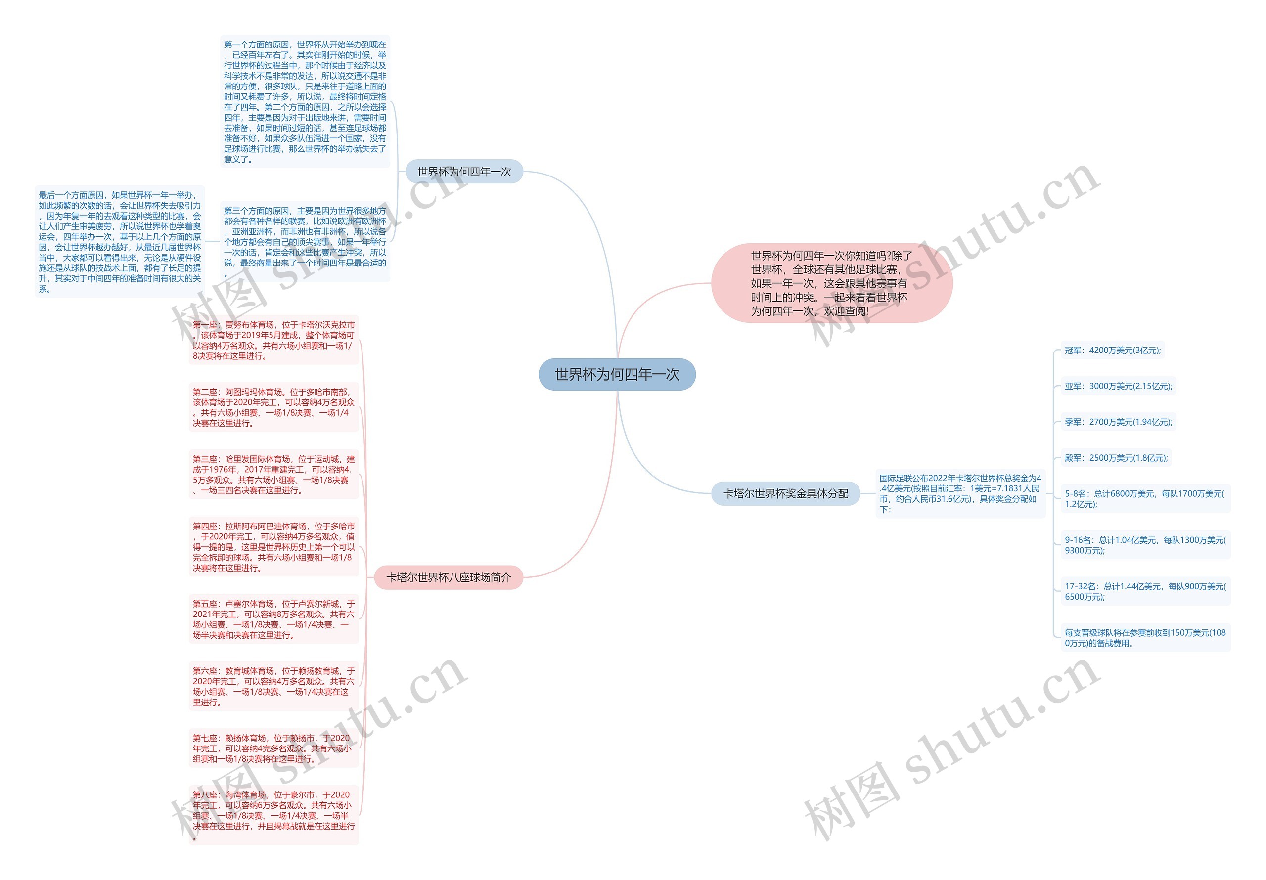 世界杯为何四年一次思维导图