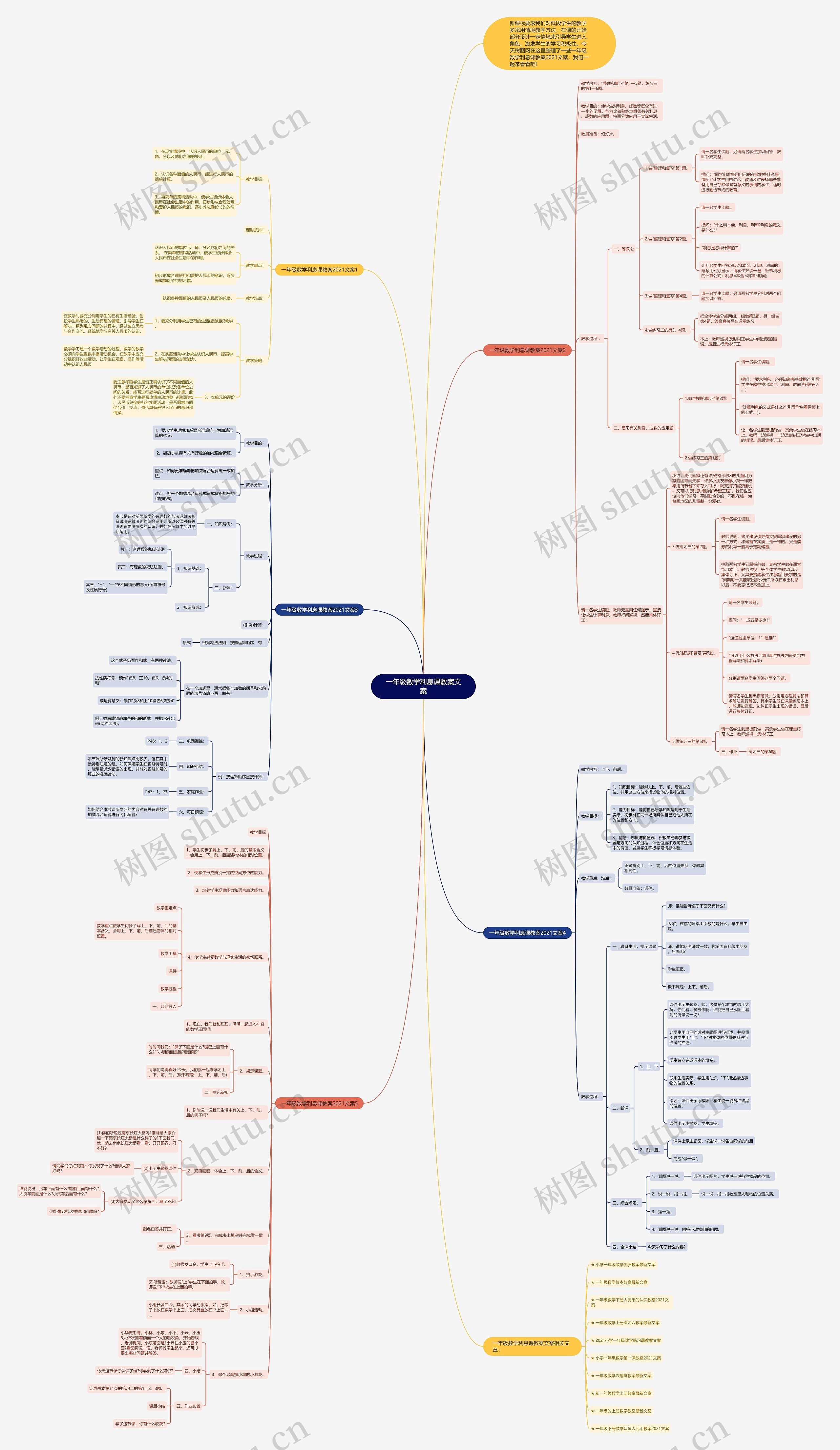 一年级数学利息课教案文案 一年级数学利息课教案文案