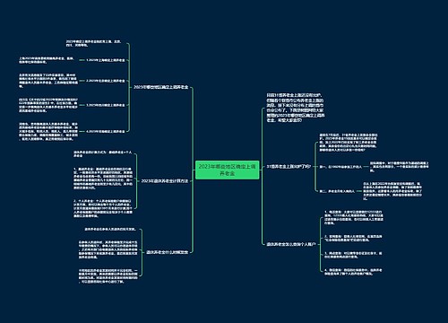 2023年哪些地区确定上调养老金