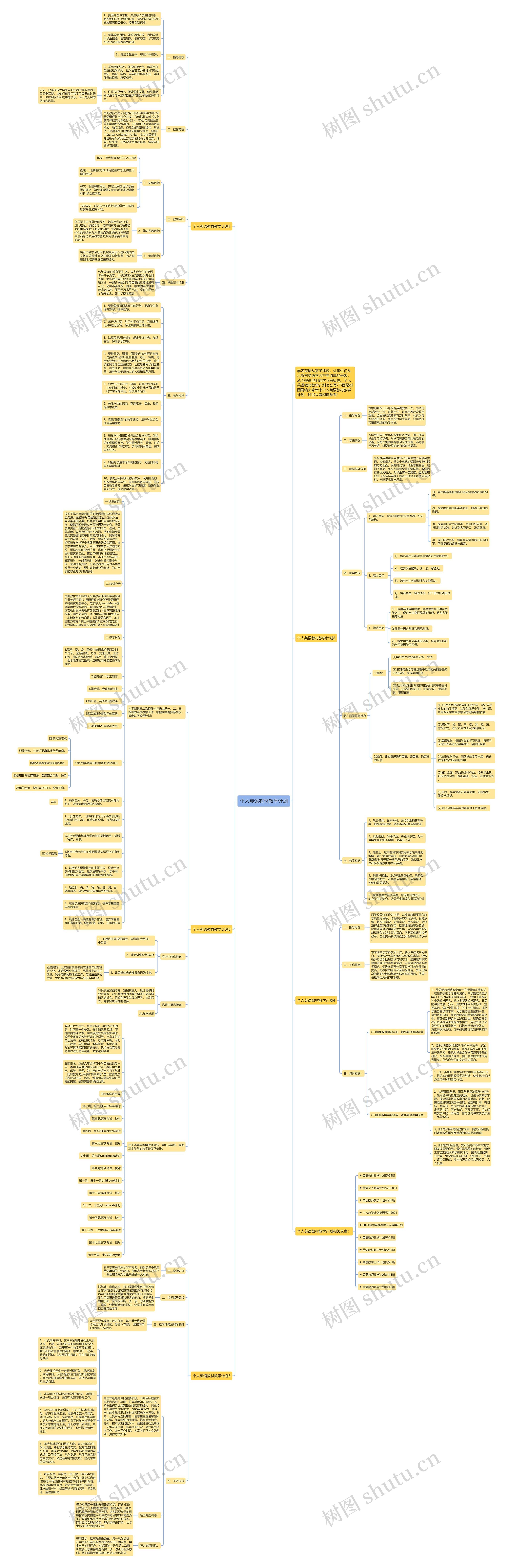 个人英语教材教学计划