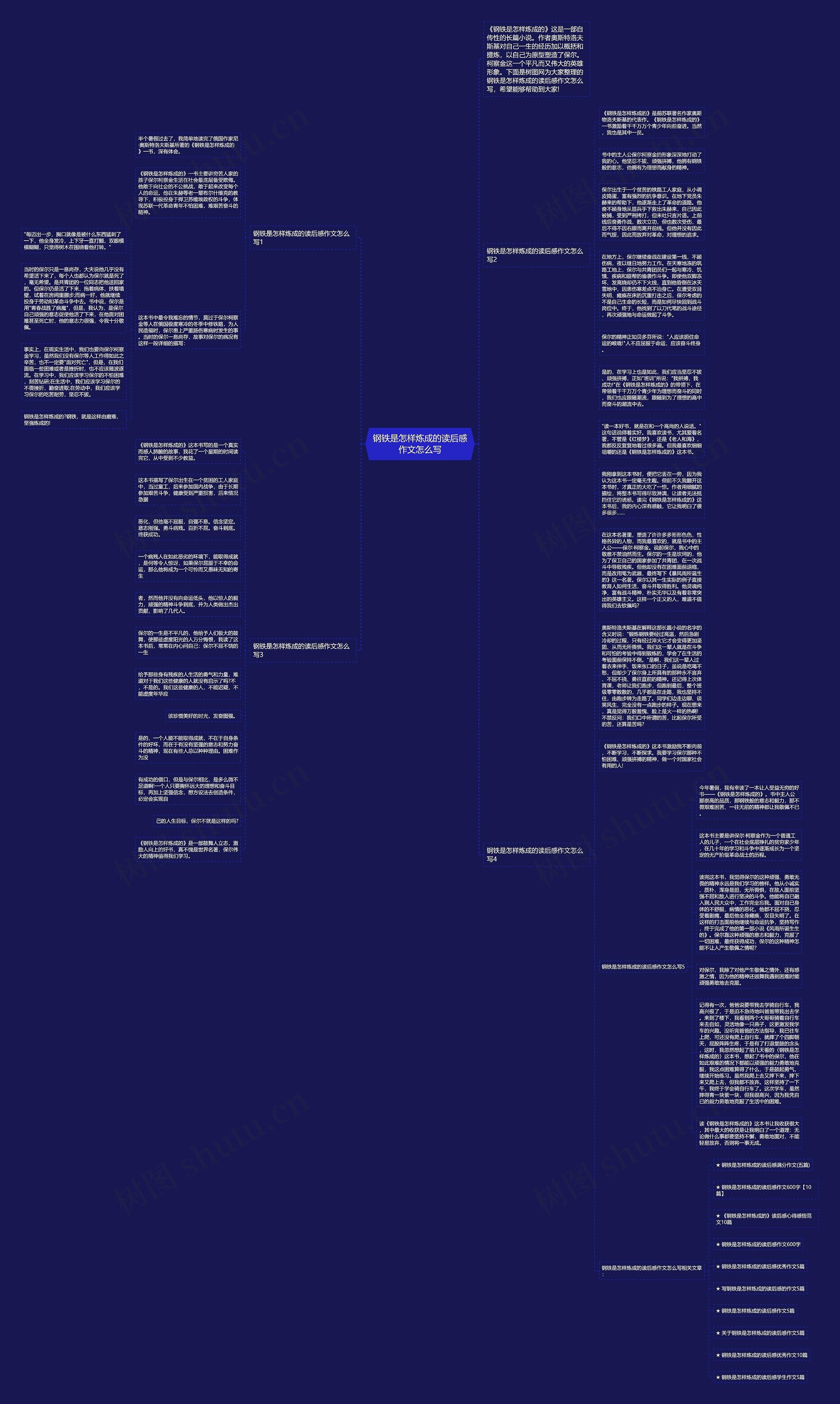 钢铁是怎样炼成的读后感作文怎么写思维导图