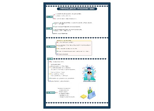 小学数学四年级上册第五单元《平行四边形和梯形》课堂笔记