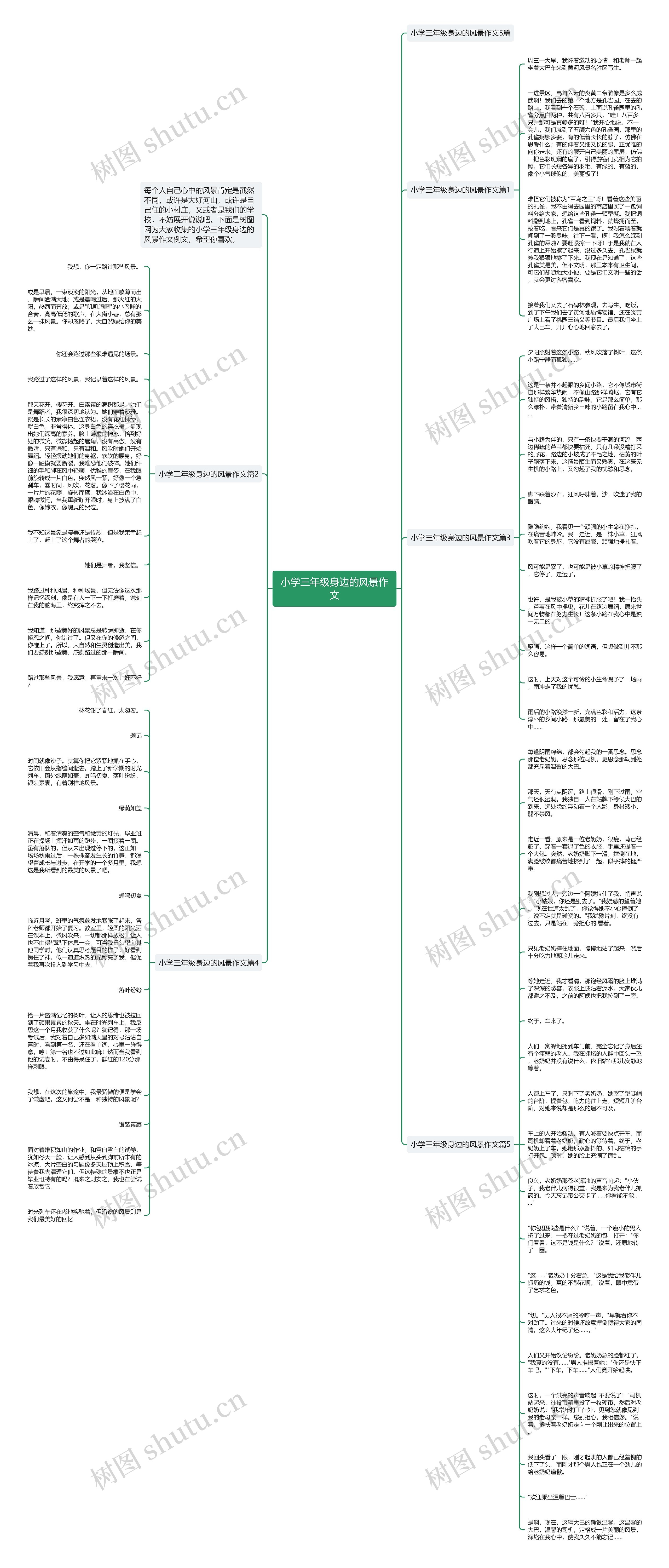 小学三年级身边的风景作文思维导图