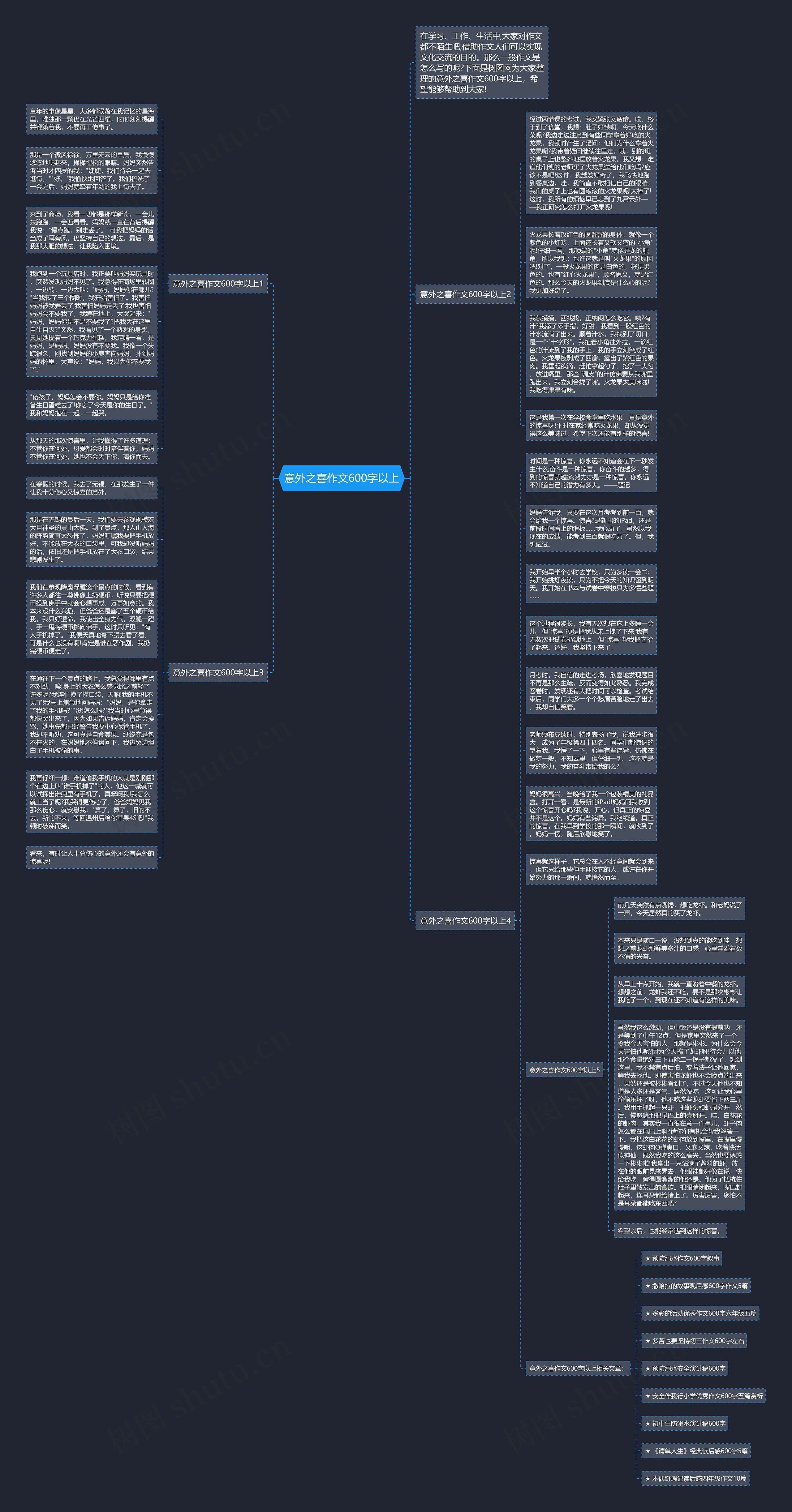 意外之喜作文600字以上思维导图