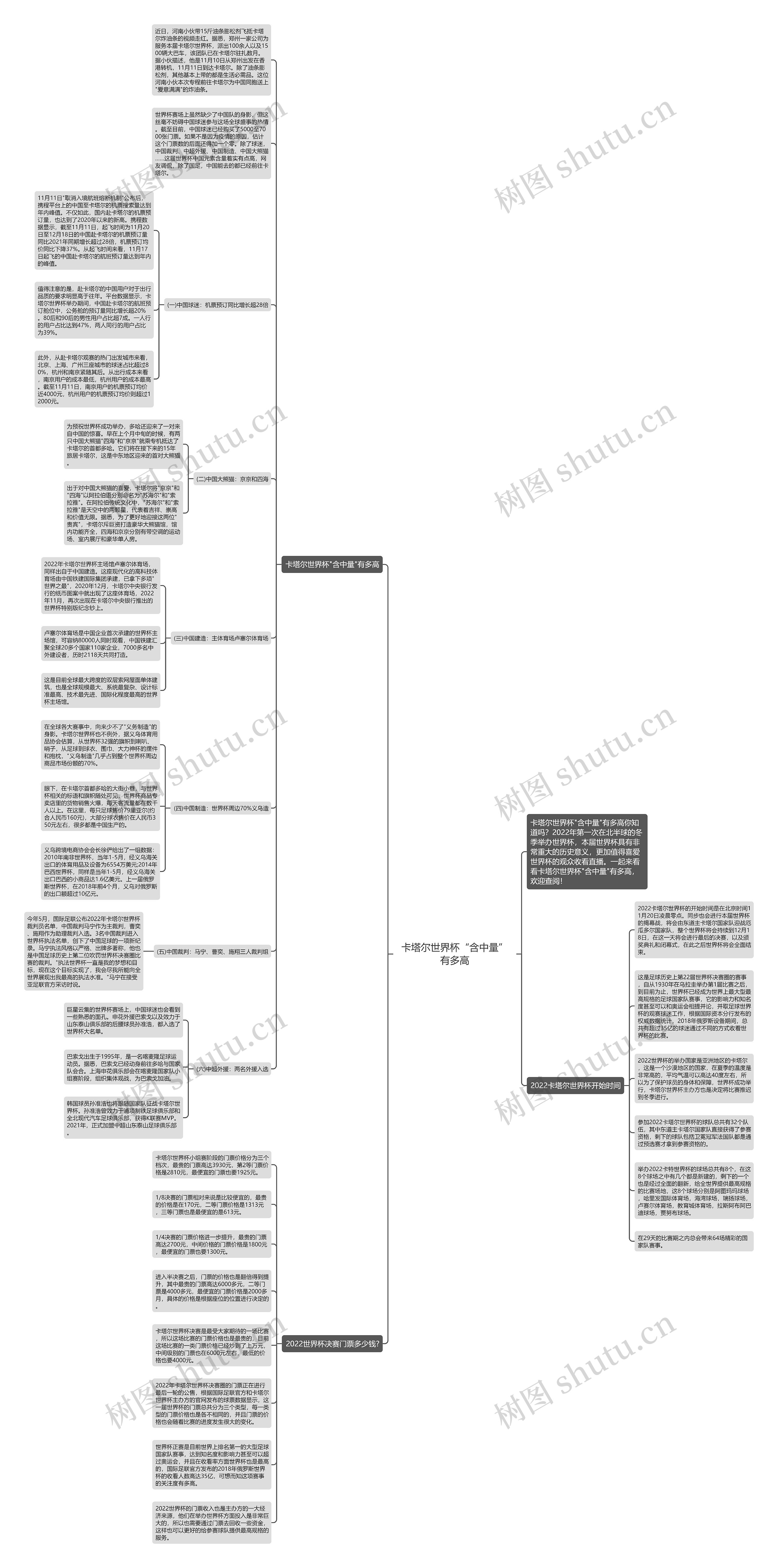 卡塔尔世界杯“含中量”有多高思维导图