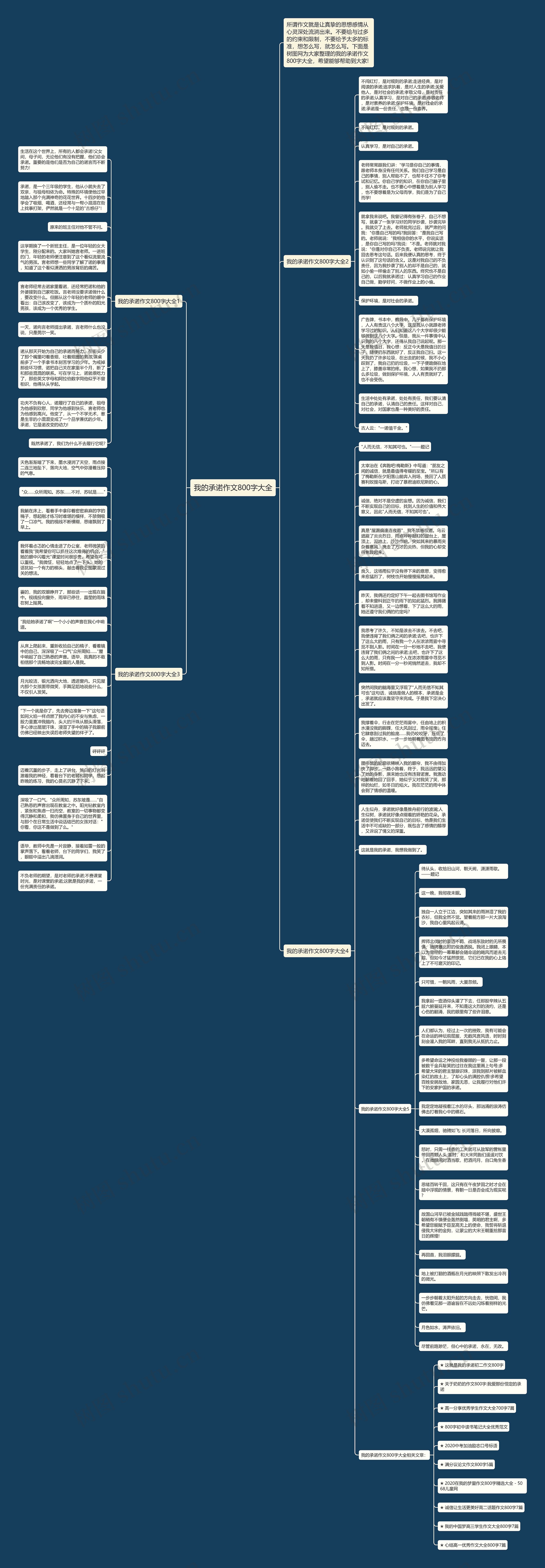 我的承诺作文800字大全思维导图
