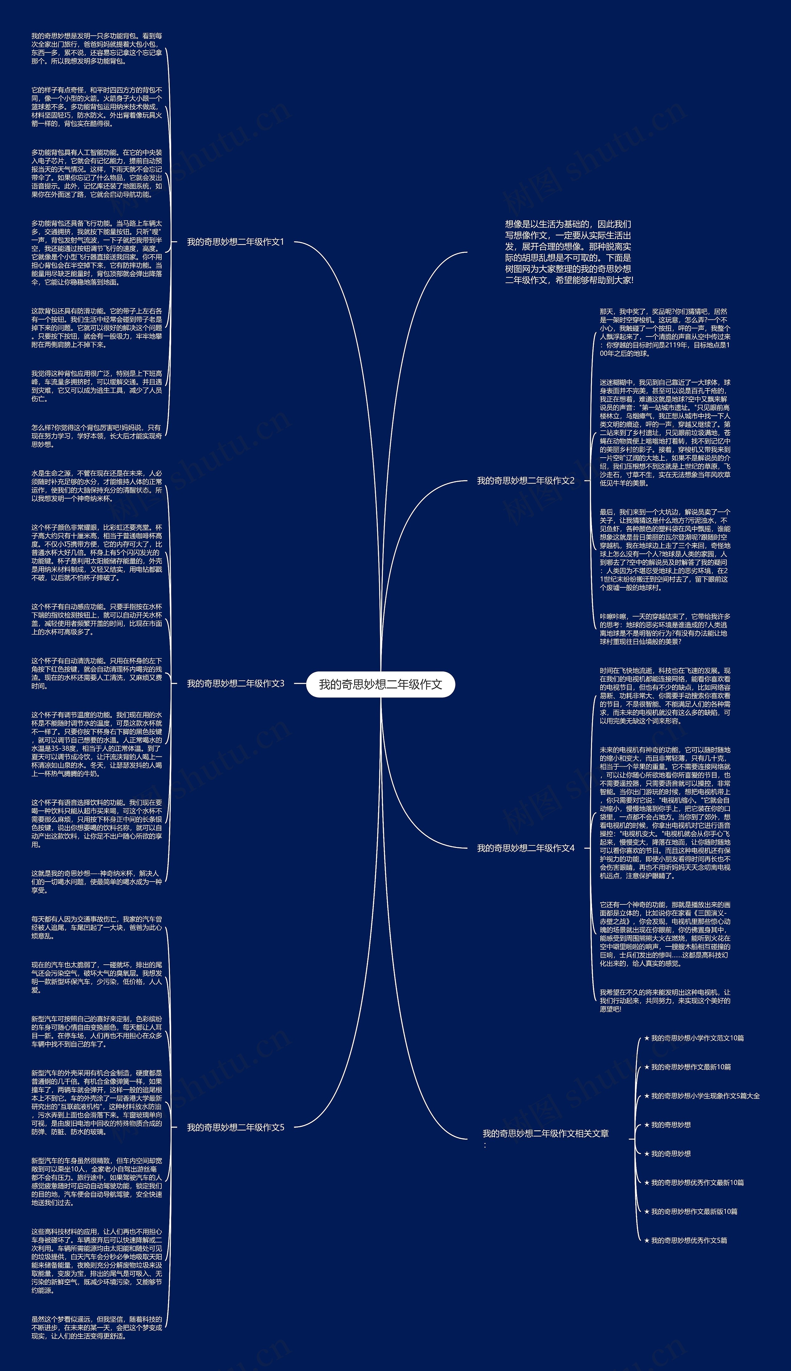 我的奇思妙想二年级作文思维导图