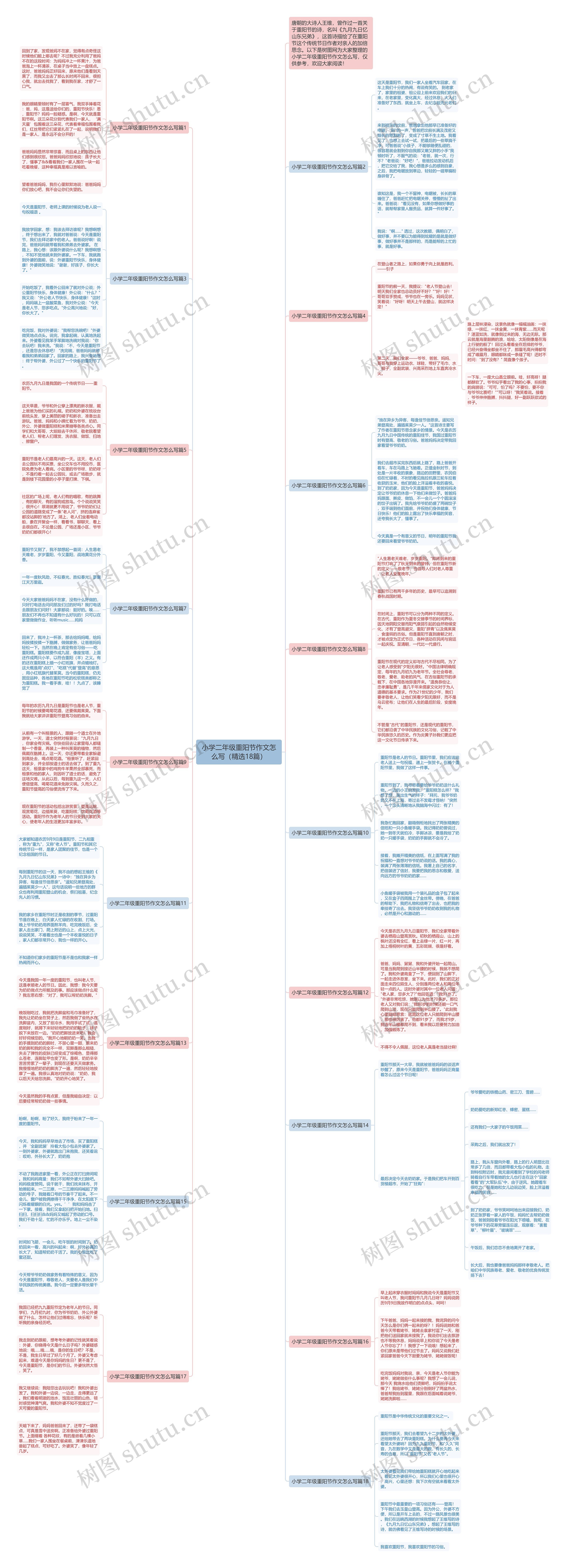 小学二年级重阳节作文怎么写（精选18篇）思维导图