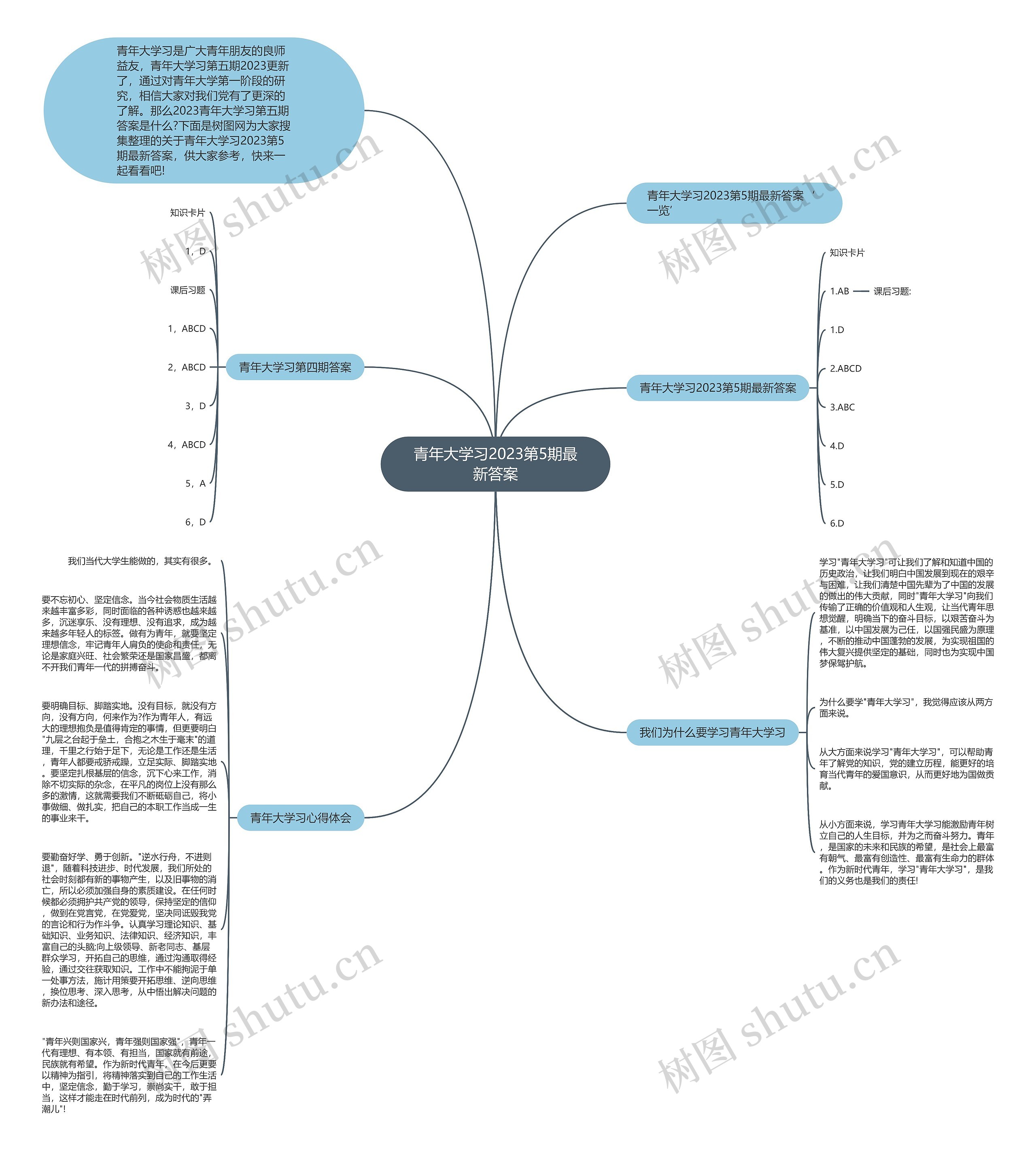 青年大学习2023第5期最新答案思维导图