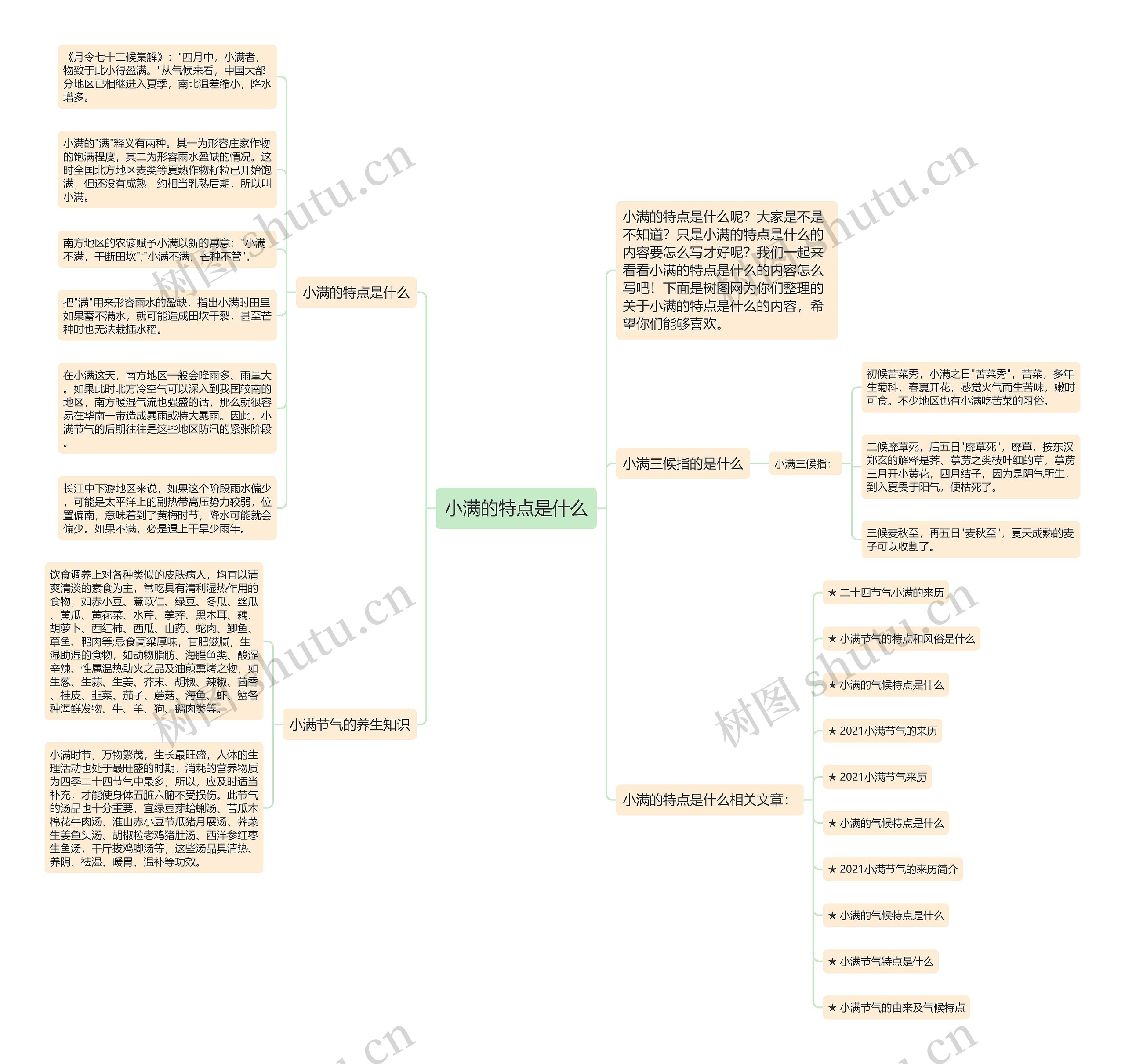 小满的特点是什么思维导图