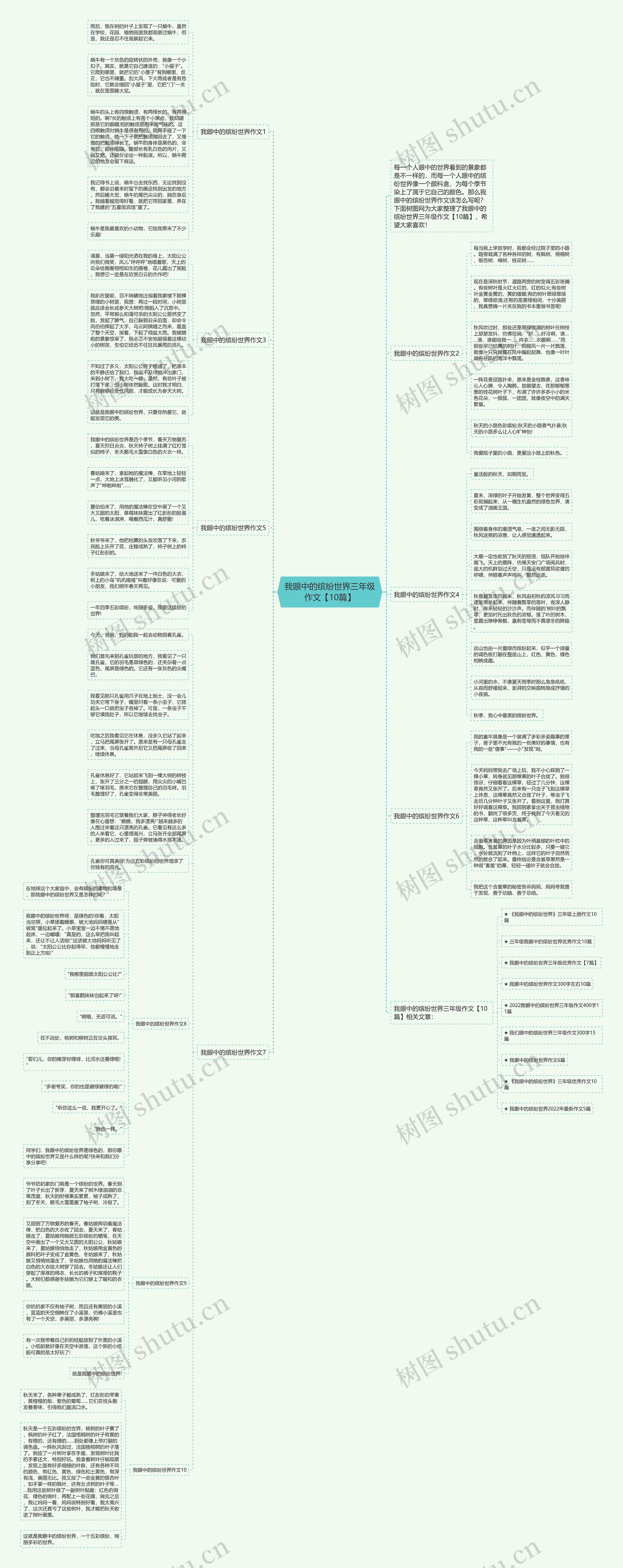 我眼中的缤纷世界三年级作文【10篇】思维导图