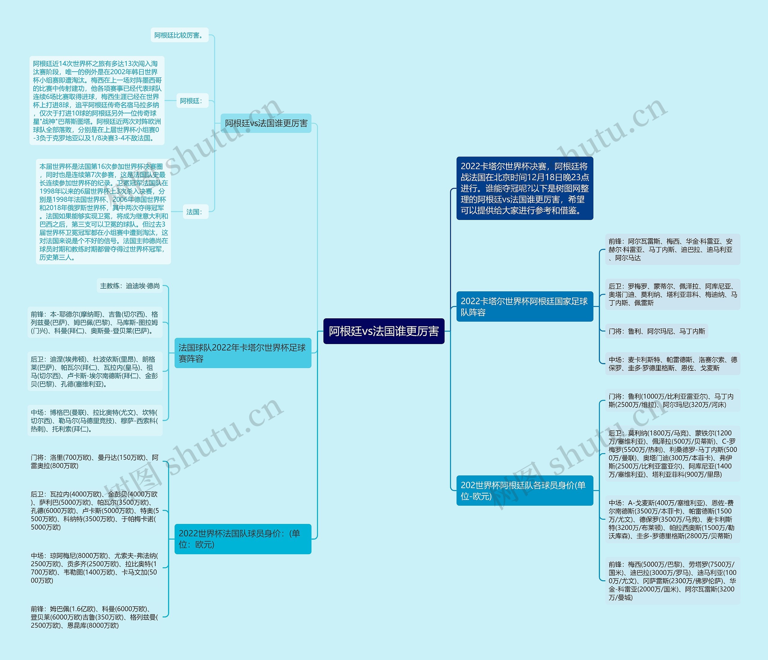 阿根廷vs法国谁更厉害思维导图
